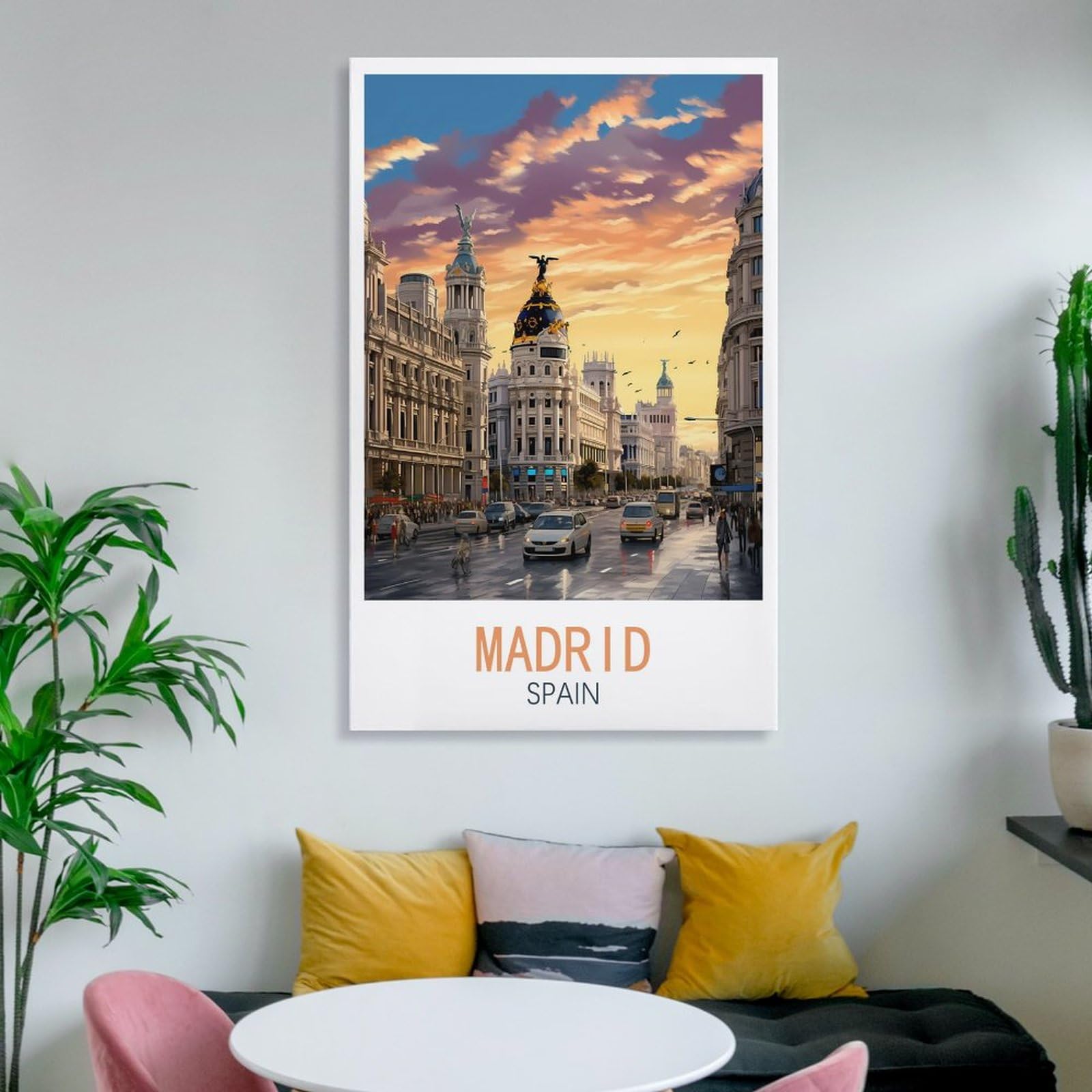 Amazon.com: GuYaNa Madrid Spain Vintage Travel Poster Landscape