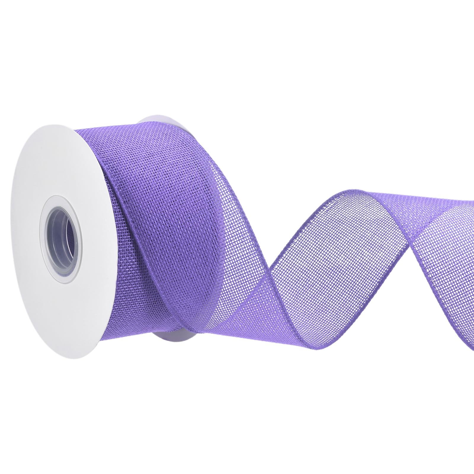 PATIKIL Burlap Wired Ribbon, (50mm x 18.2m, Light Purple), Wired Edge Linen Wired Ribbons, Suit for - Crafts/Wreath/Bow Making/Gift Wrapping/Christmas Tree Decoration