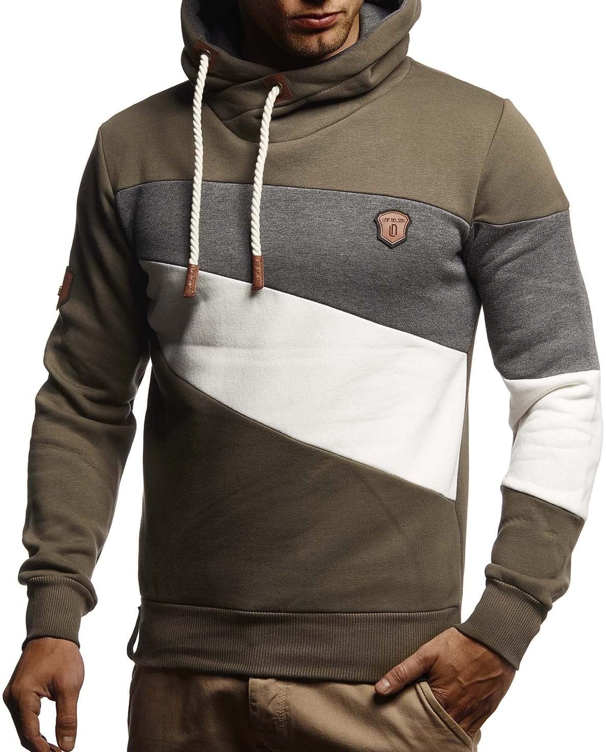 Leif NelsonMen's Oversize Hooded Sweater | Modern Stylish Longsleeve Pullover Sweater