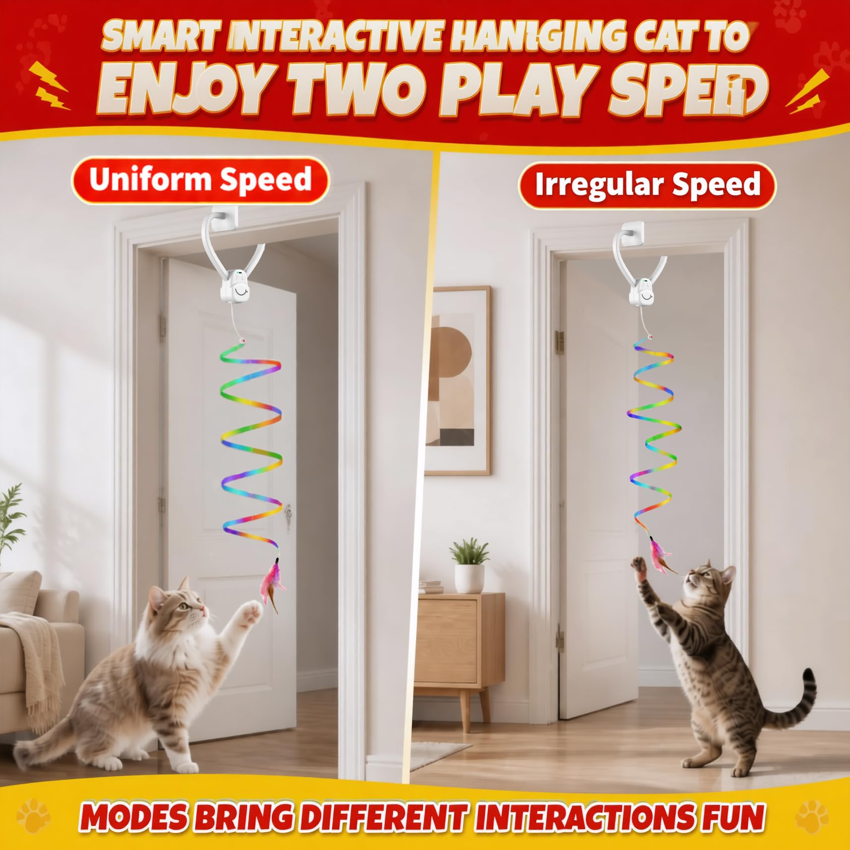 Giocattoli interattivi per gatti da interni, mouse elettrico con corda e bacchetta di piume, per arricchire automaticamente la sicurezza, giocattolo per interni per adulti e gatti