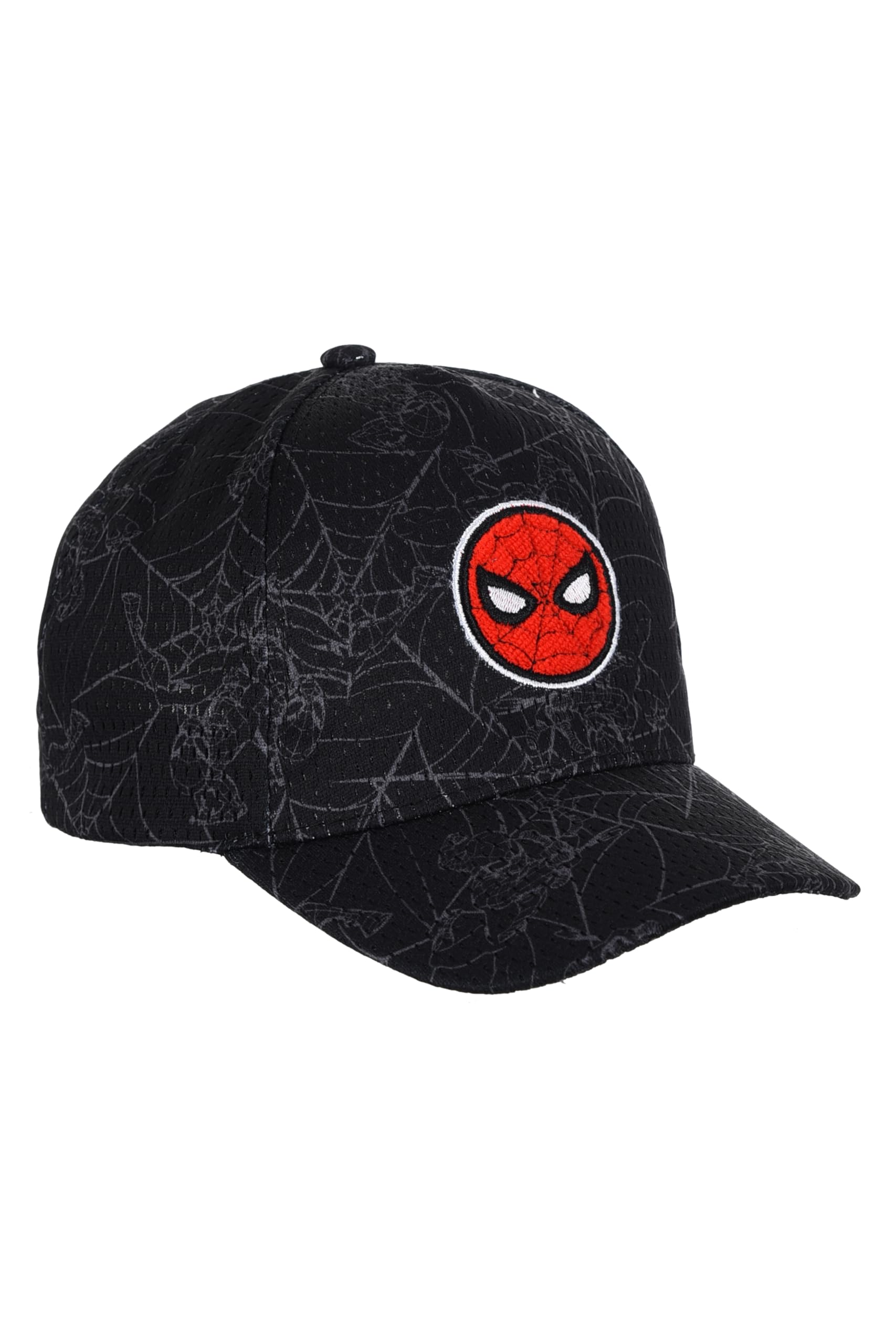 Marvel Boys Black Spider Man Kids Baseball Cap Gift For And Teens, 6 1/2