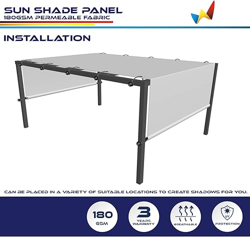 Miniatura 5 de Windscreen4less - Cubierta universal de repuesto para persiana, color beige, Beige