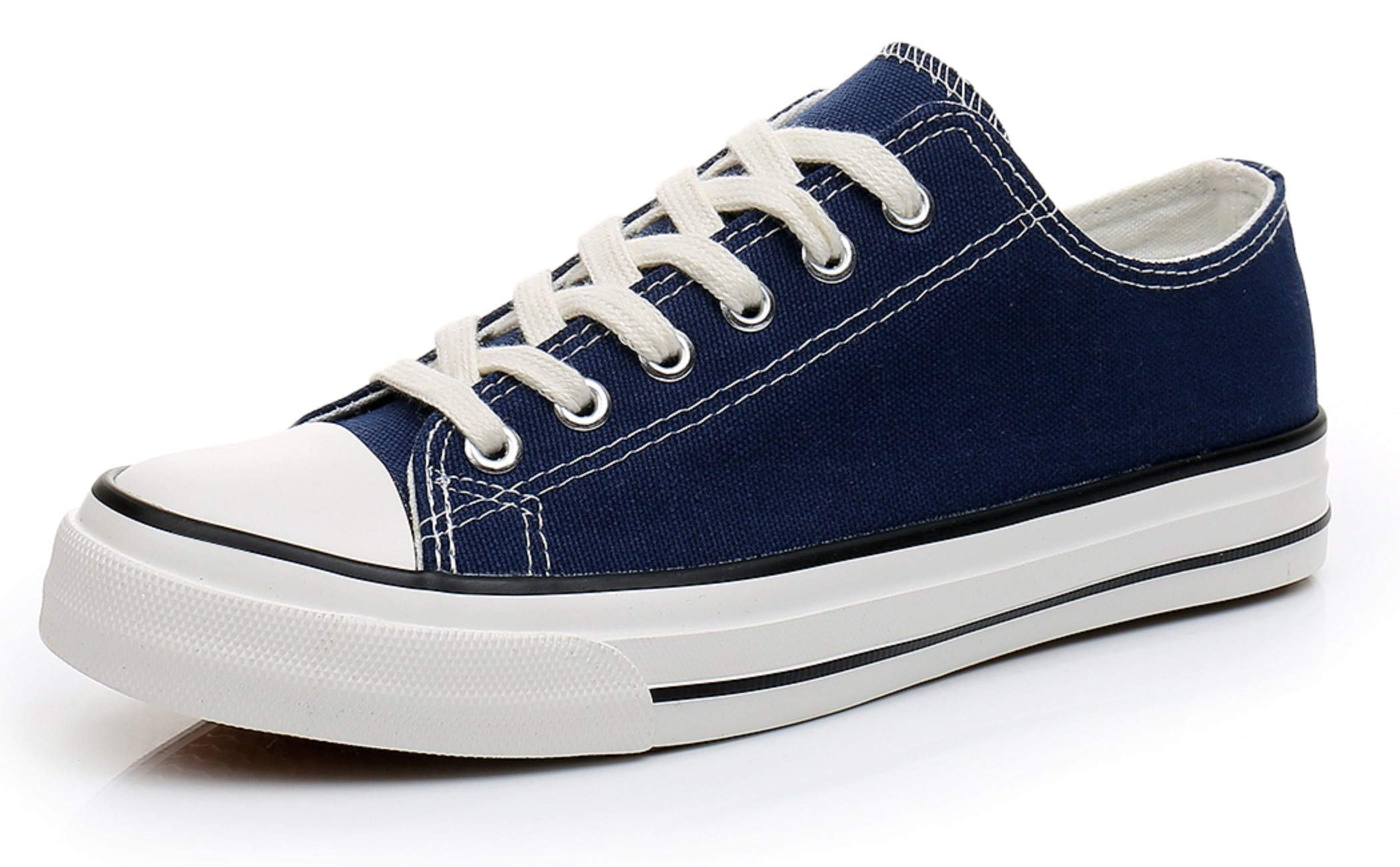 Cull4U Women's NewRetro Lowtop Sneakers Shoes, Navy/White, 7.5