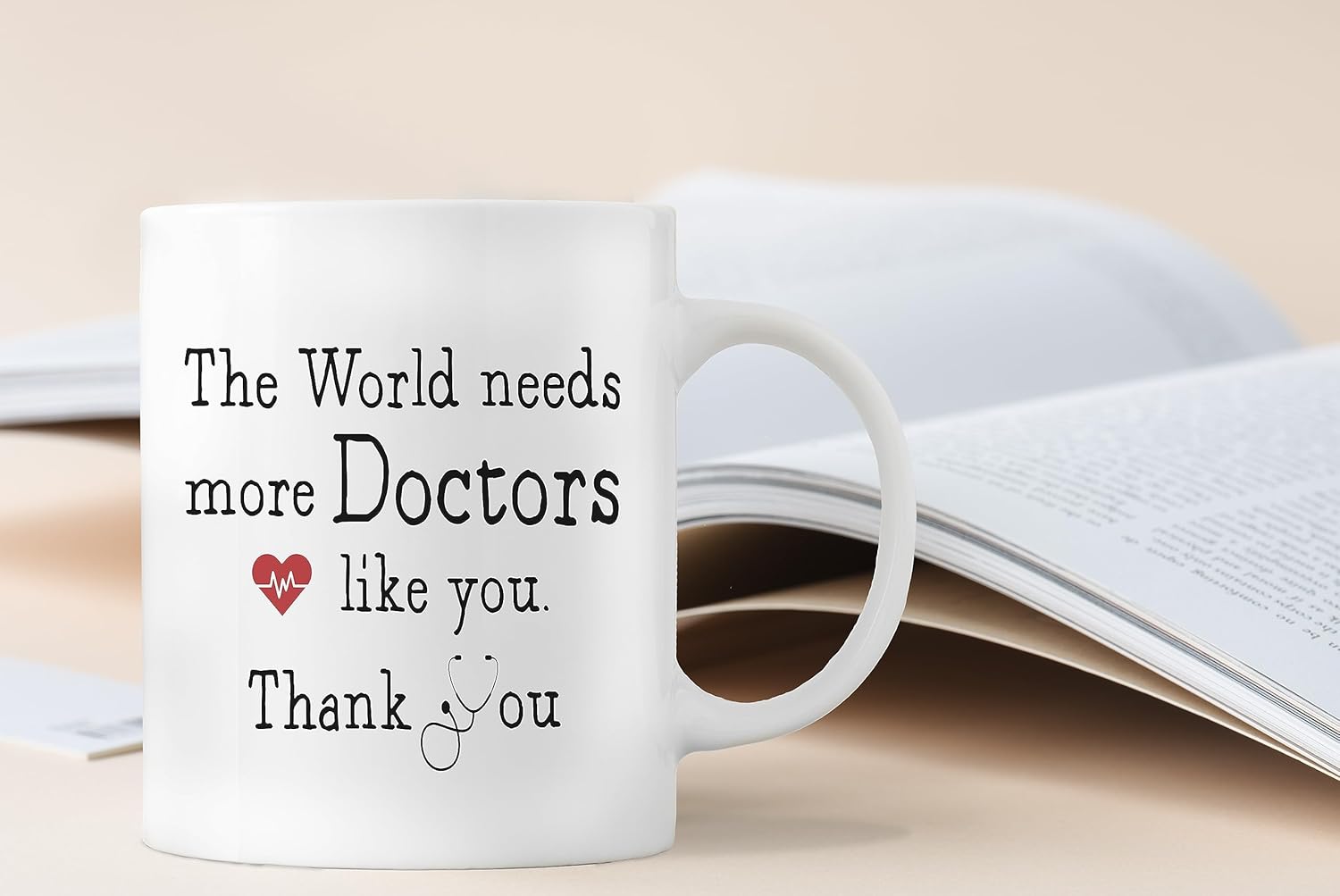 QASHWEY Doctor Mug, Doctor Gifts Coffee Mugs, DoctorAppreciation Gifts, Doctors Tea Cup Gift for Women Men, The World Needs More Doctors Like You DoctorCoffee Cups Ceramic 11oz - Image 4