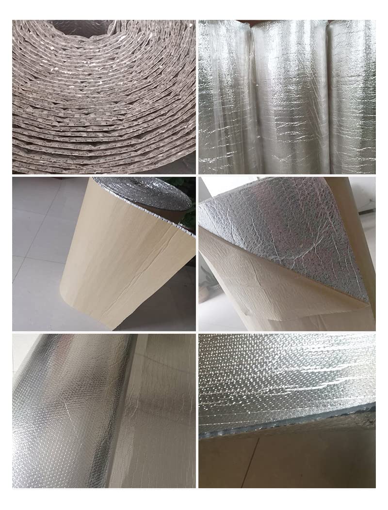 Folia odblaskowa kaloryfera, rolka folii termicznej, rolka izolacji termicznej, dwustronna rolka izolacji odbijającej ciepło, 4-5 mm folia aluminiowa bąbelkowa, izolacja(1x30m(3x98ft)