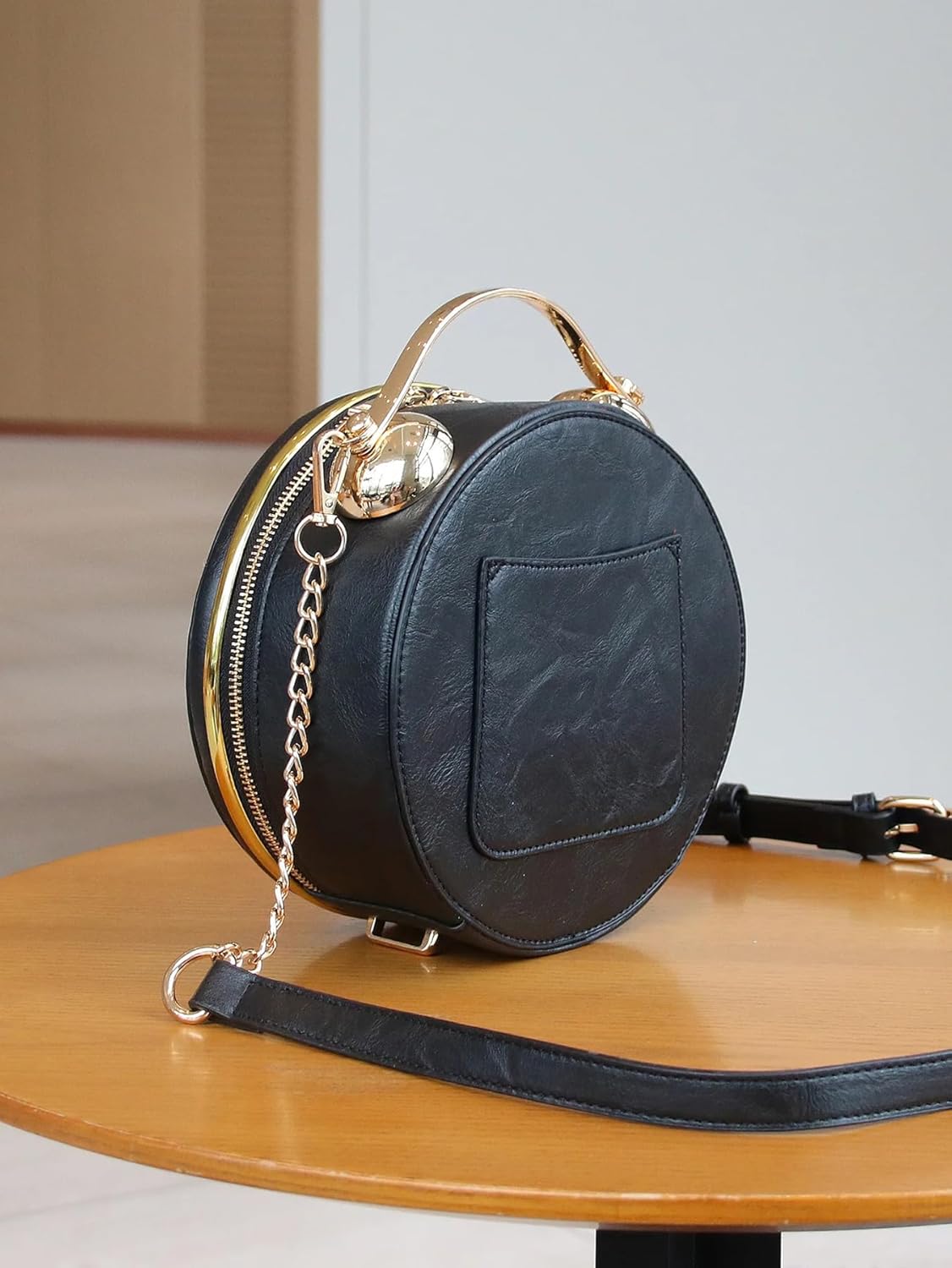 Clock Shaped Purse Women Classic Retro Handbag Crossbody Messenger Shoulder Bag Steampunk Unique Novelty Clock Bag - Image 8