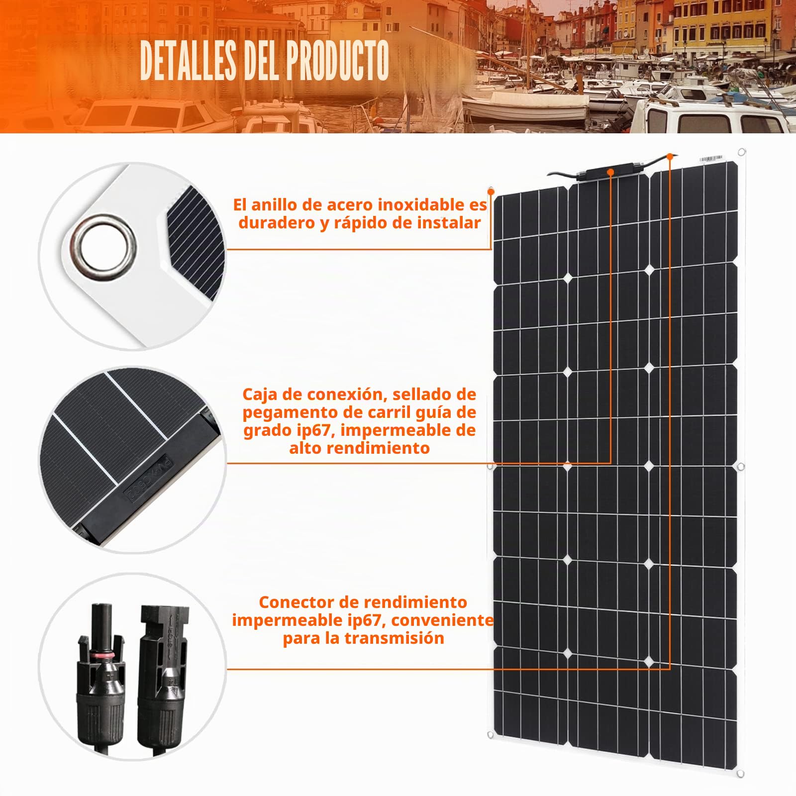 200W Flexible Panel Solar Módulo Kit 2 * 100W 18V cristal único Fotovoltaico Módulo Controlador 20A, para cargar baterías de 12V - Casas móviles, caravanas, barcos, techos (200)
