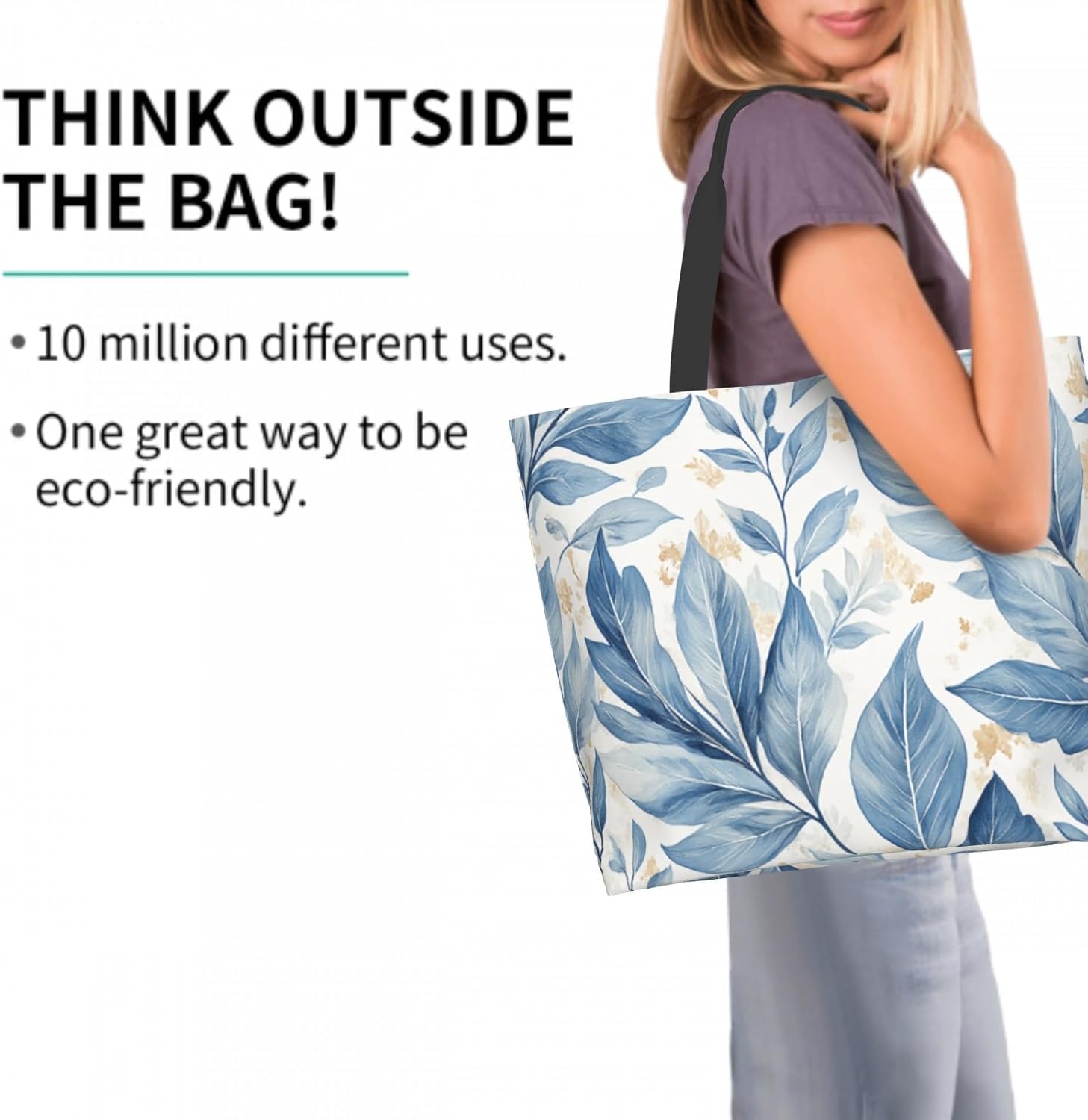 Shoulder Bag Large Reusable Eco-friendly Shopping Bags Portable Storage Handbag | Large, Reusable, Eco-friendly, Portable, Storage - Image 3
