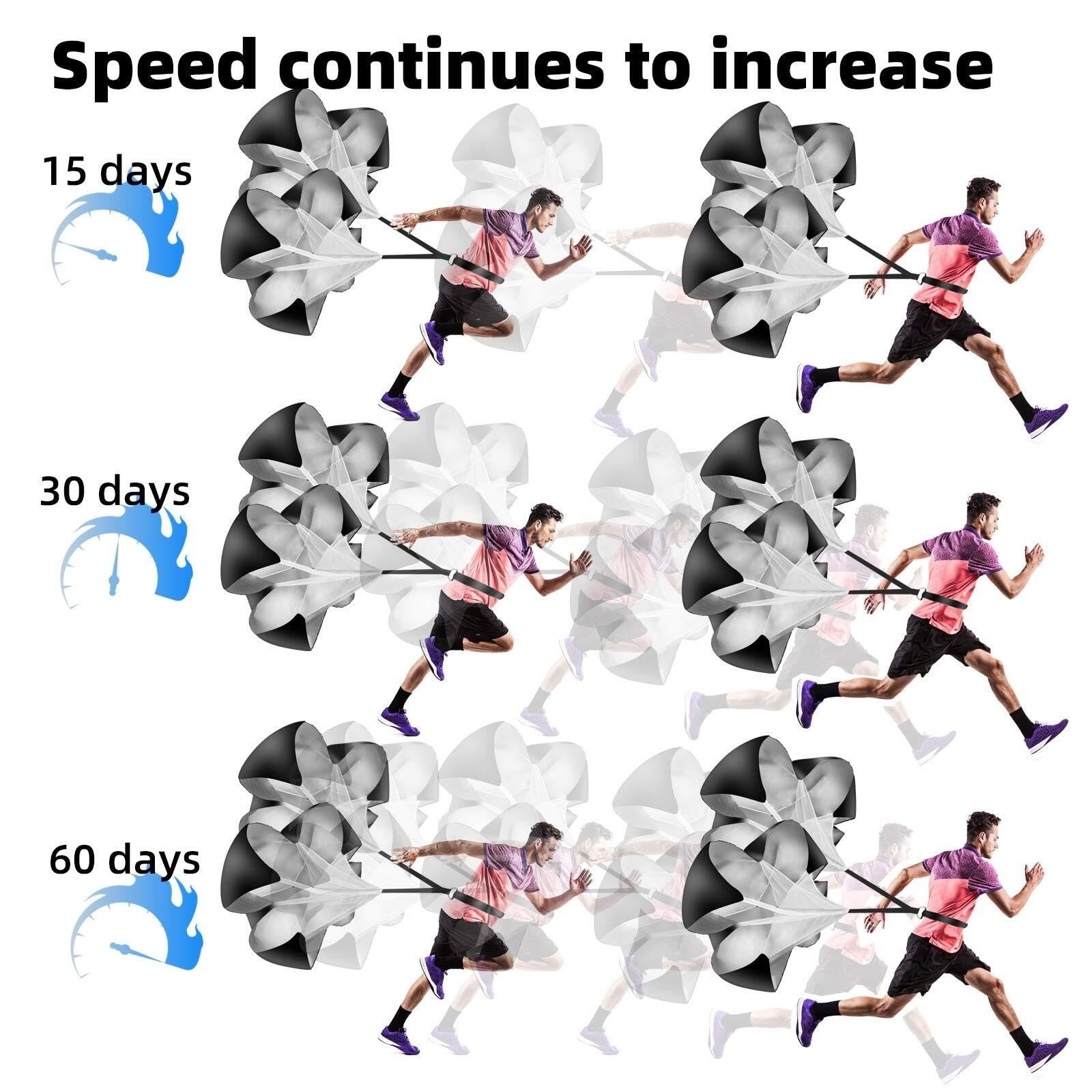 Paraguas de entrenamiento de fuerza para paracaídas de fútbol, baloncesto, correr, ejercitador, bandas de resistencia, paracaídas de arrastre