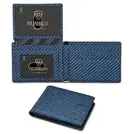 RUNBOX Wallet for Men Slim Rfid Leather 2 ID Window With Gift Box | Slim, Rfid, 2 ID Window, With Gift Box, Slim, Rfid