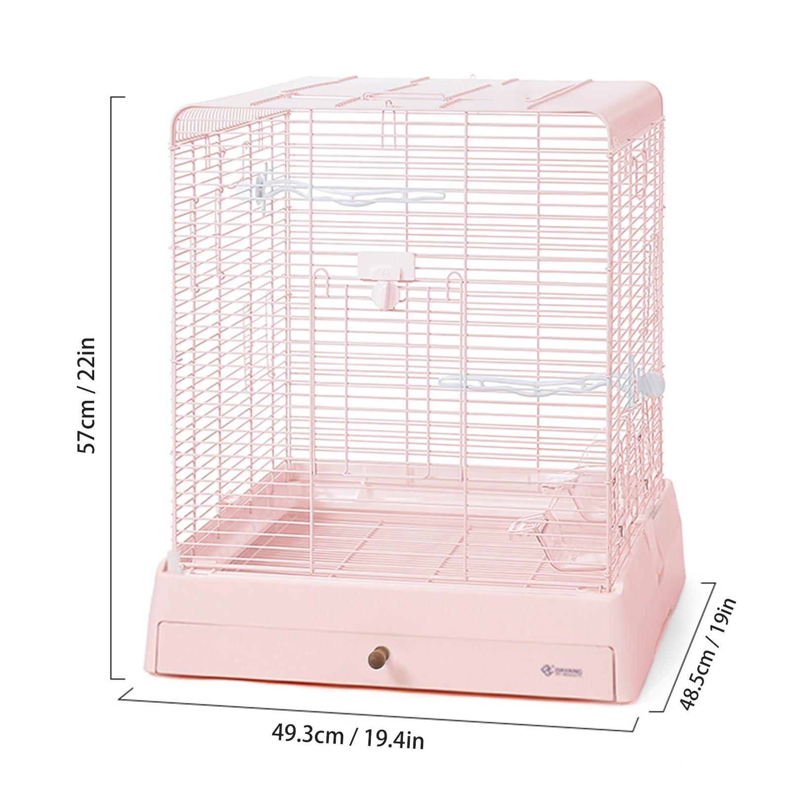 Gabbia Per Uccelli, voliera Per Pappagalli, for Pappagalli Di Piccole E Medie Dimensioni Come Parrocchetti Ondulati, Perle, Calopsitte, Ecc.(Pink)