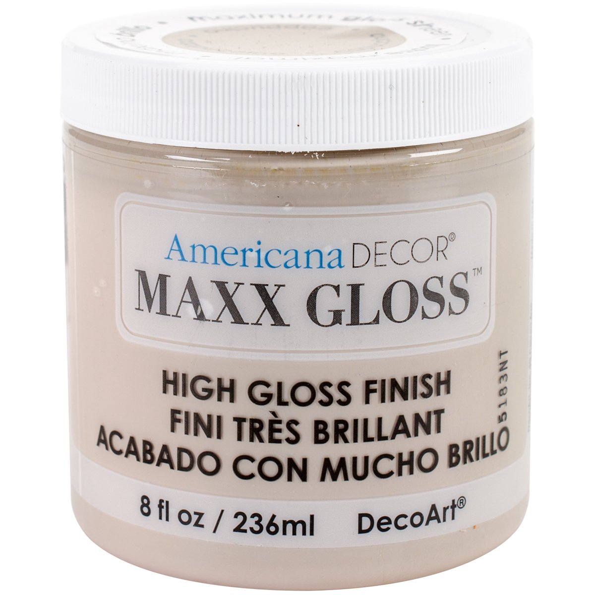 DecoArt Americana Décor Maxx Gloss Bottle Paint, Acrylic, Cappuccino, 7 x 7 x 8 cm