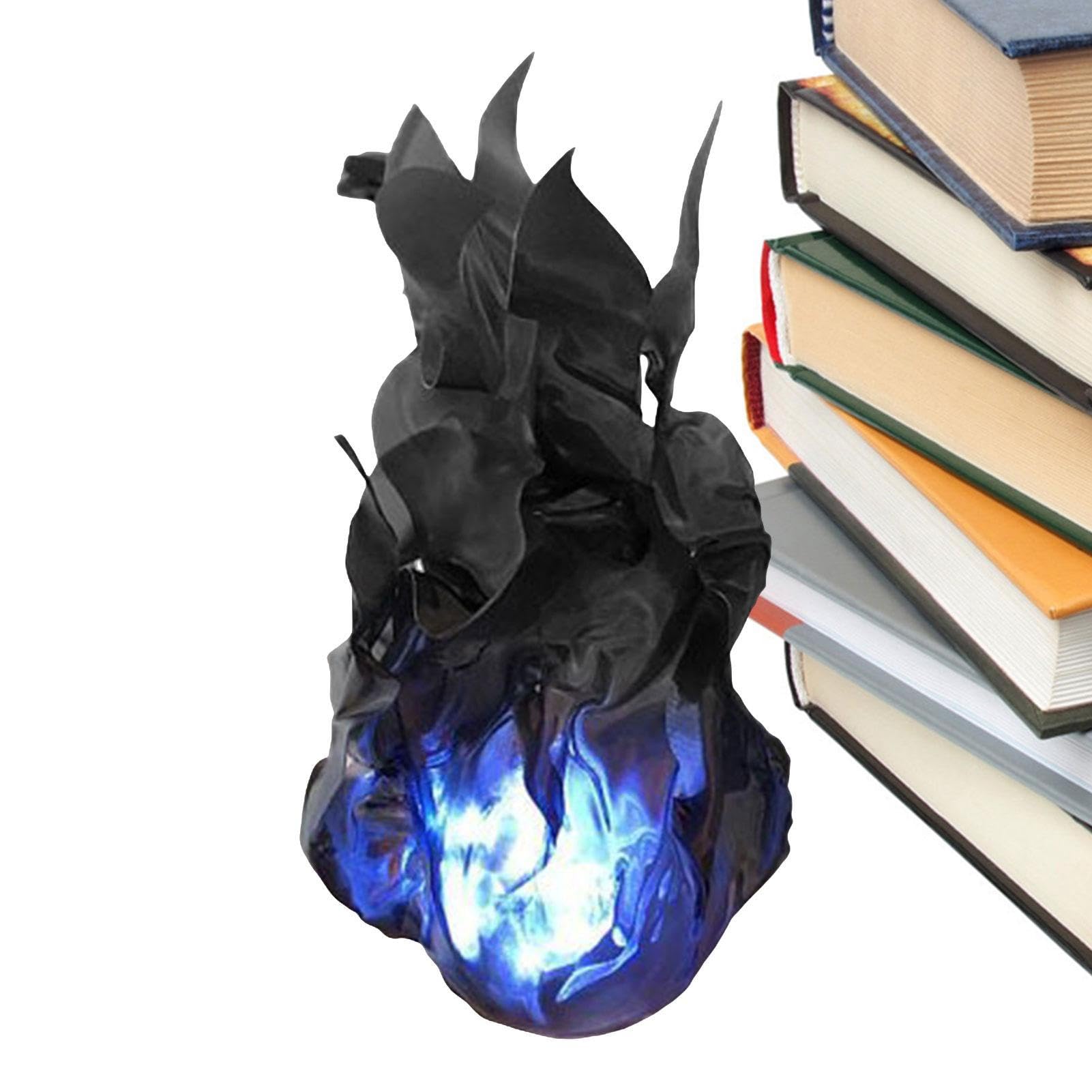 pologmase Halloween Floating Fireball Prop, Halloween Ornament with Fake Flame - Fireball Ornaments for Halloween Party Supplies, Role Playing, Party Decoration
