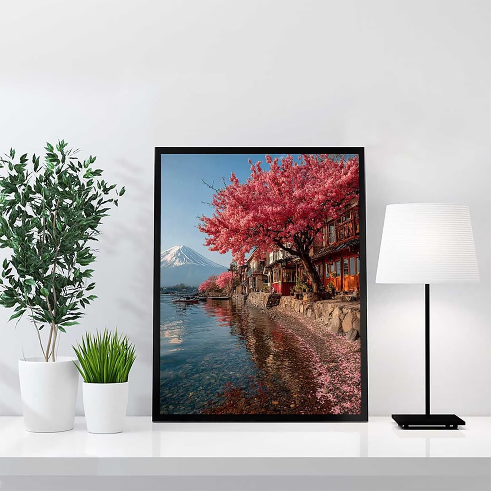 Vulkan Fuji diamentowy obraz dla dorosłych, japoński kryształ, 5D "zrób to sam", kwadratowe kamienie, mozaika, zestaw do majsterkowania, do dekoracji salonu, na prezent, 100 x 135 cm, bby2507Q0