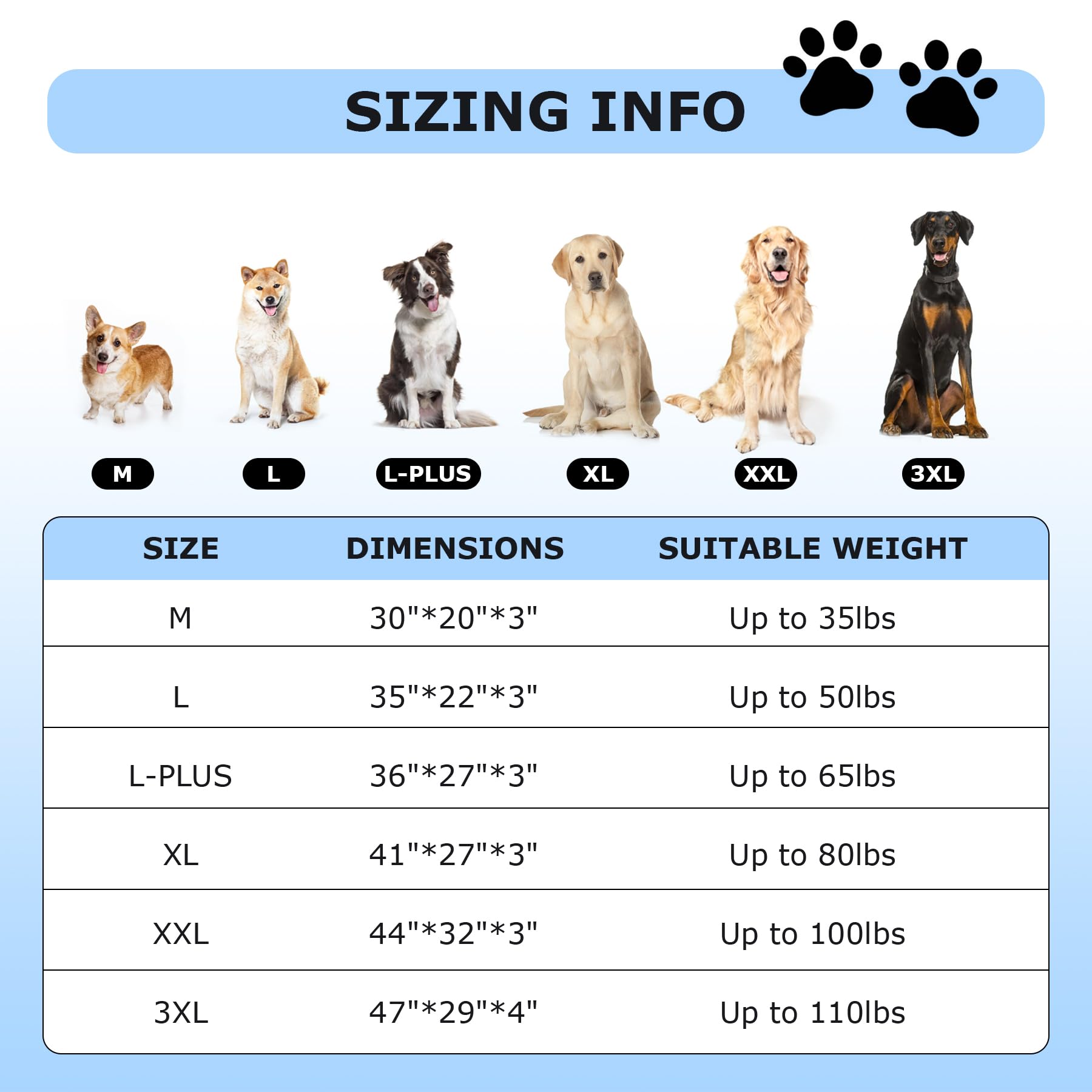 Sunheir Washable Extra Large Dog Bed Covers Soft Plush Replacement, Waterproof Dog Bed Liner, Pet Bed Cover with Zipper 44x32x3 Inches, Grey, Cover Only - image 6