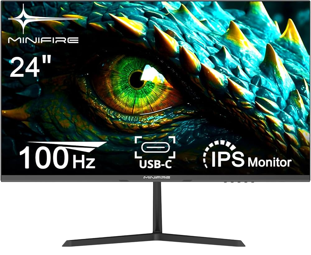 mon【24インチ】 Minifire Monitor 24-calowy 100 Hz, typ C, HDMI, VA
