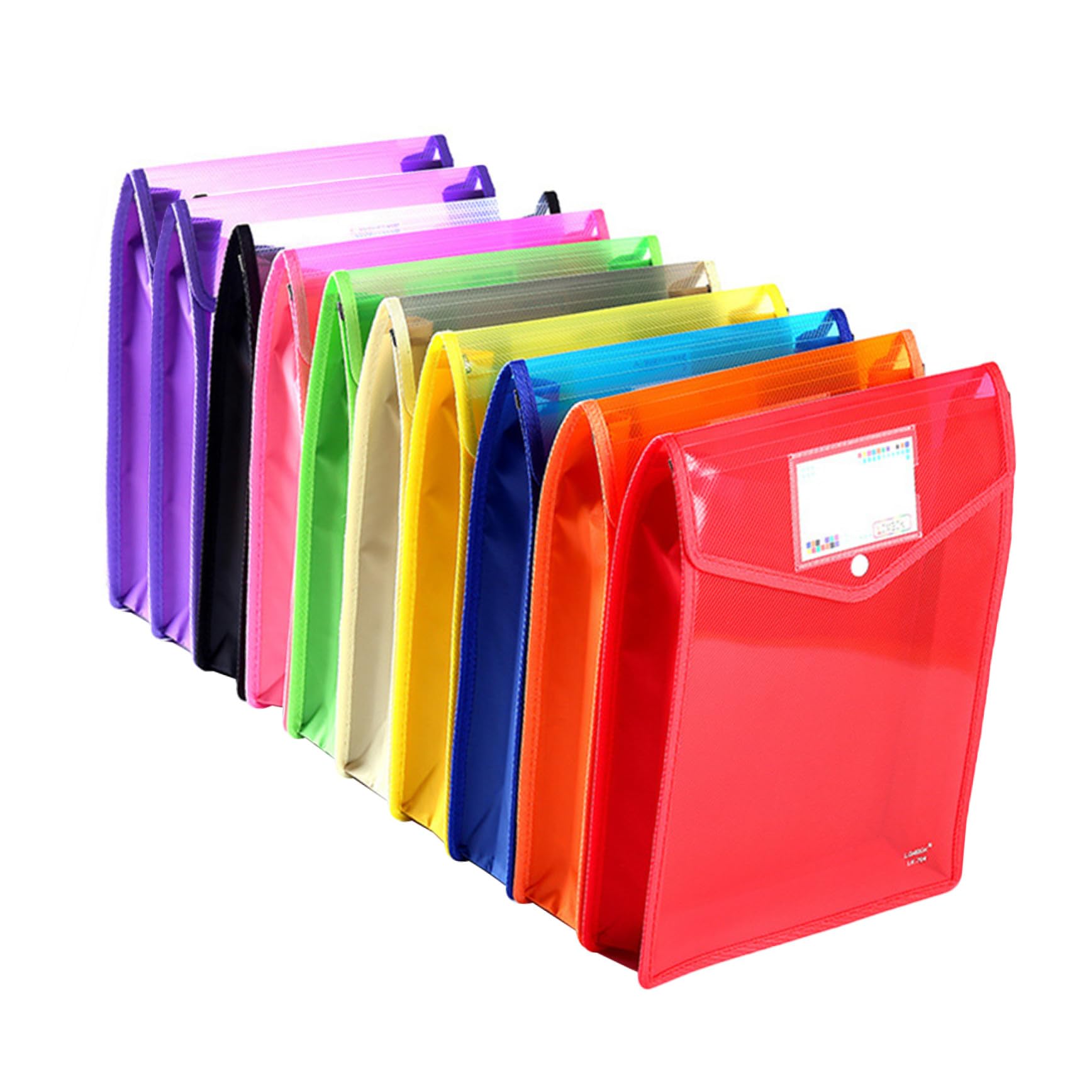 10piezas Carpetas Organizadoras De Archivos De Carpeta Clasificadora Portátil Para Bolsa Para Facturas y Tarjetas De Presentación