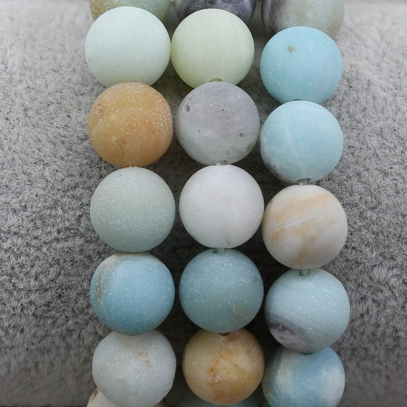 Keleny Gem Semi Precious Gemstones 10mm Round Beads Crystal Stretch Bracelet 7.2 Inch Unisex - Image 2