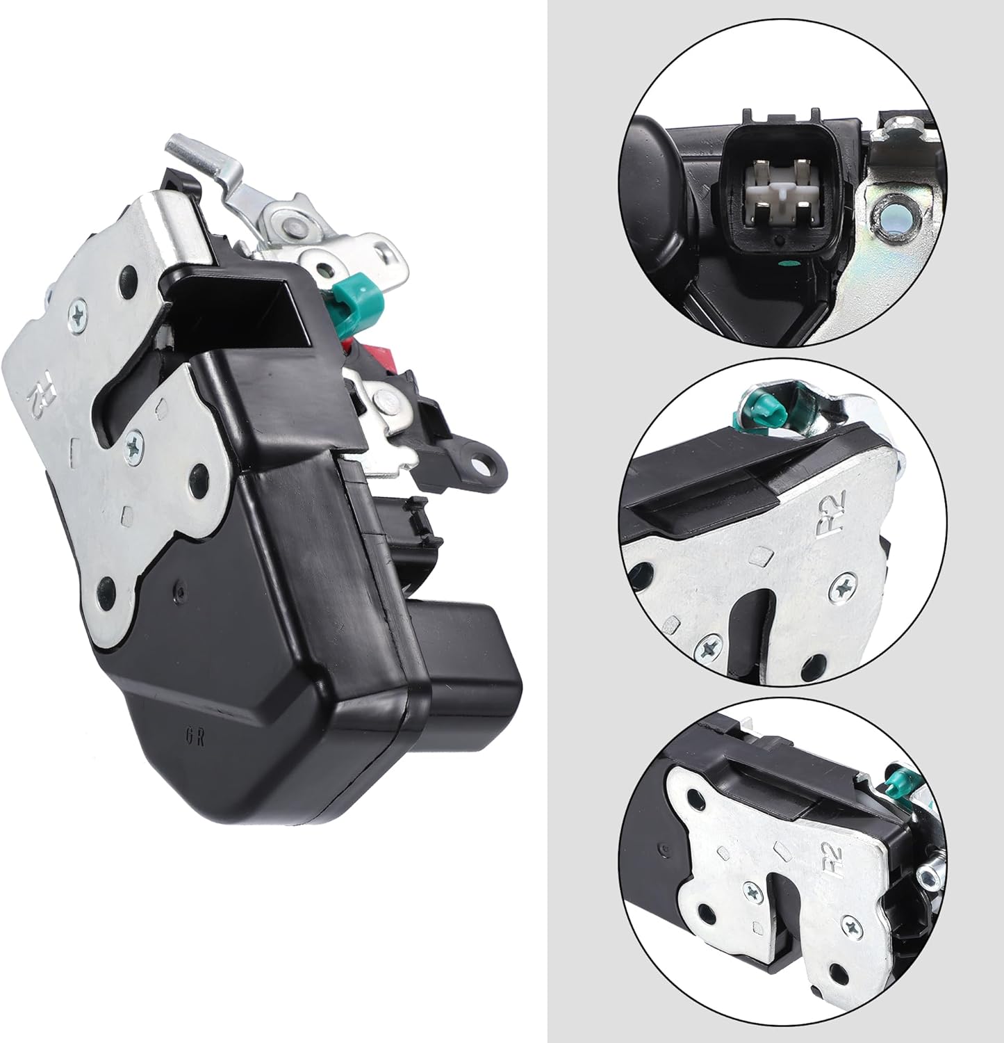 ACROPIX Front Right Passenger Side Door Latch Actuator Fit for Dodge Dakota - Pack of 1 Black