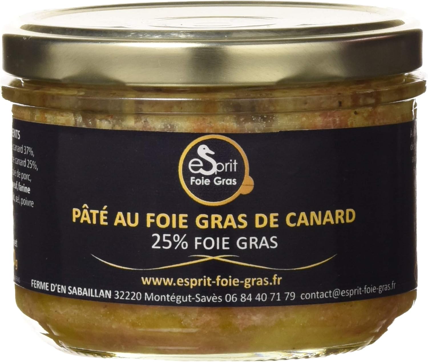 Esprit Foie Gras Pâté au foie gras de canard (25 foie gras) 200 g