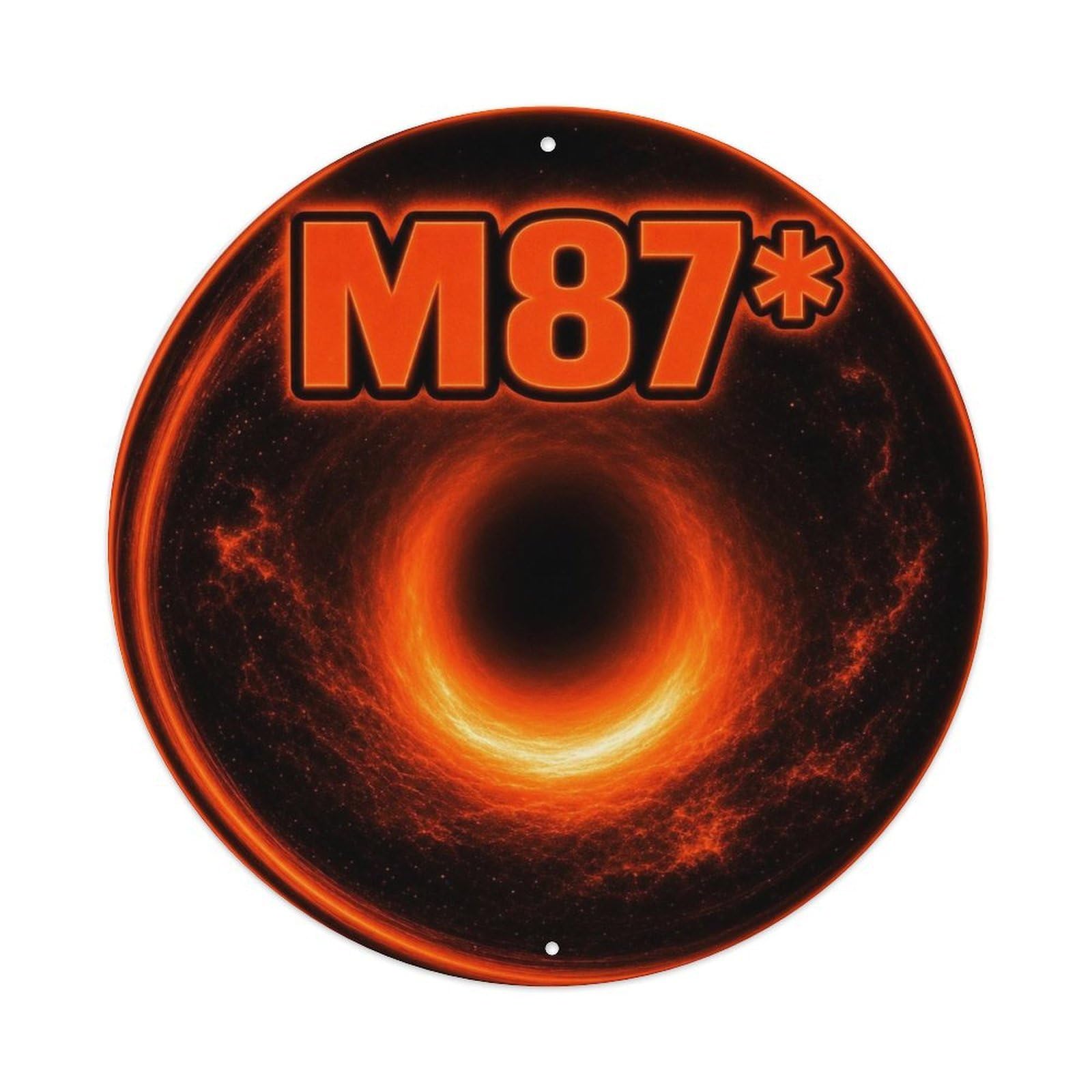 Astrophysics M87 Black Hole Cosmic Physics Cosmos Metal Tin Sign