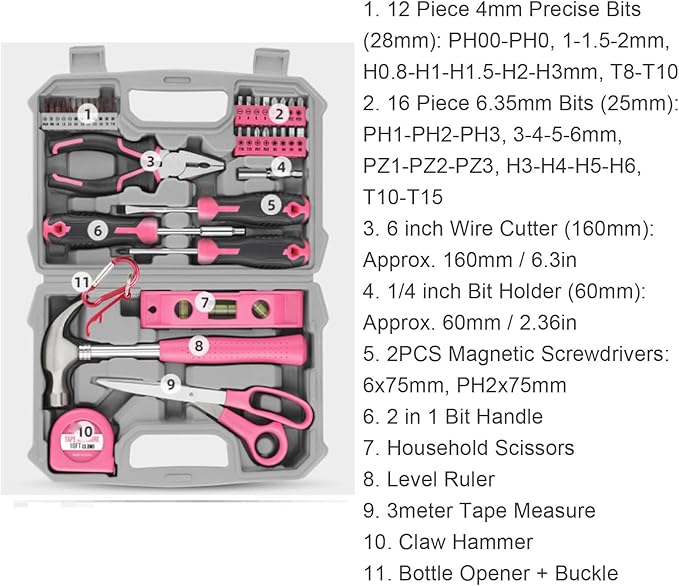 Kit de herramientas para el hogar de 40 piezas con acero CRV miniatura 3