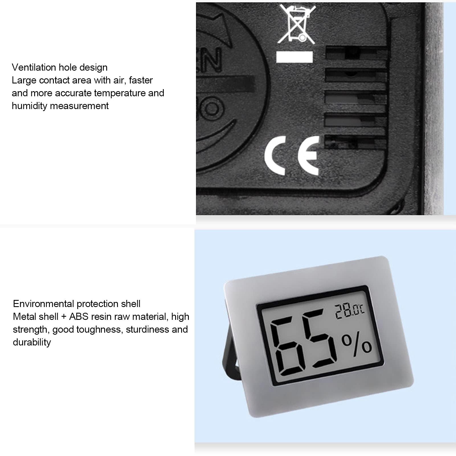 Termometr Higrometr Humidor Elektroniczny futerał na gitarę Miernik Szafki na Wino Wbudowany z Termohigrometrem do Przechowywania Wina Higrometry Lcd