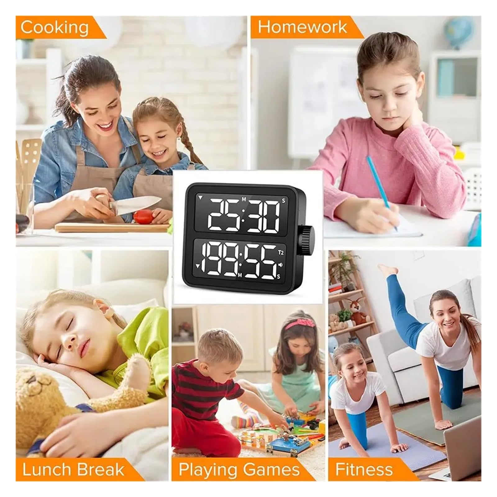 strumento per la gestione del tempo, Timer il conto alla rovescia, timer digitale, da cucina