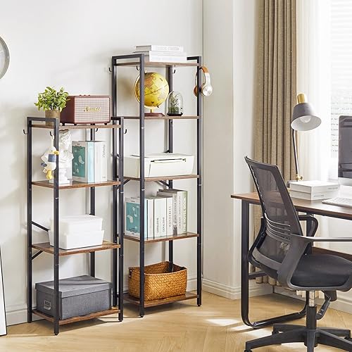 Miniatura 2 de YMYNY Estantería de 4 niveles, estantería de escalera estrecha de 4 niveles, estantería independiente, estante de almacenamiento multifuncional,