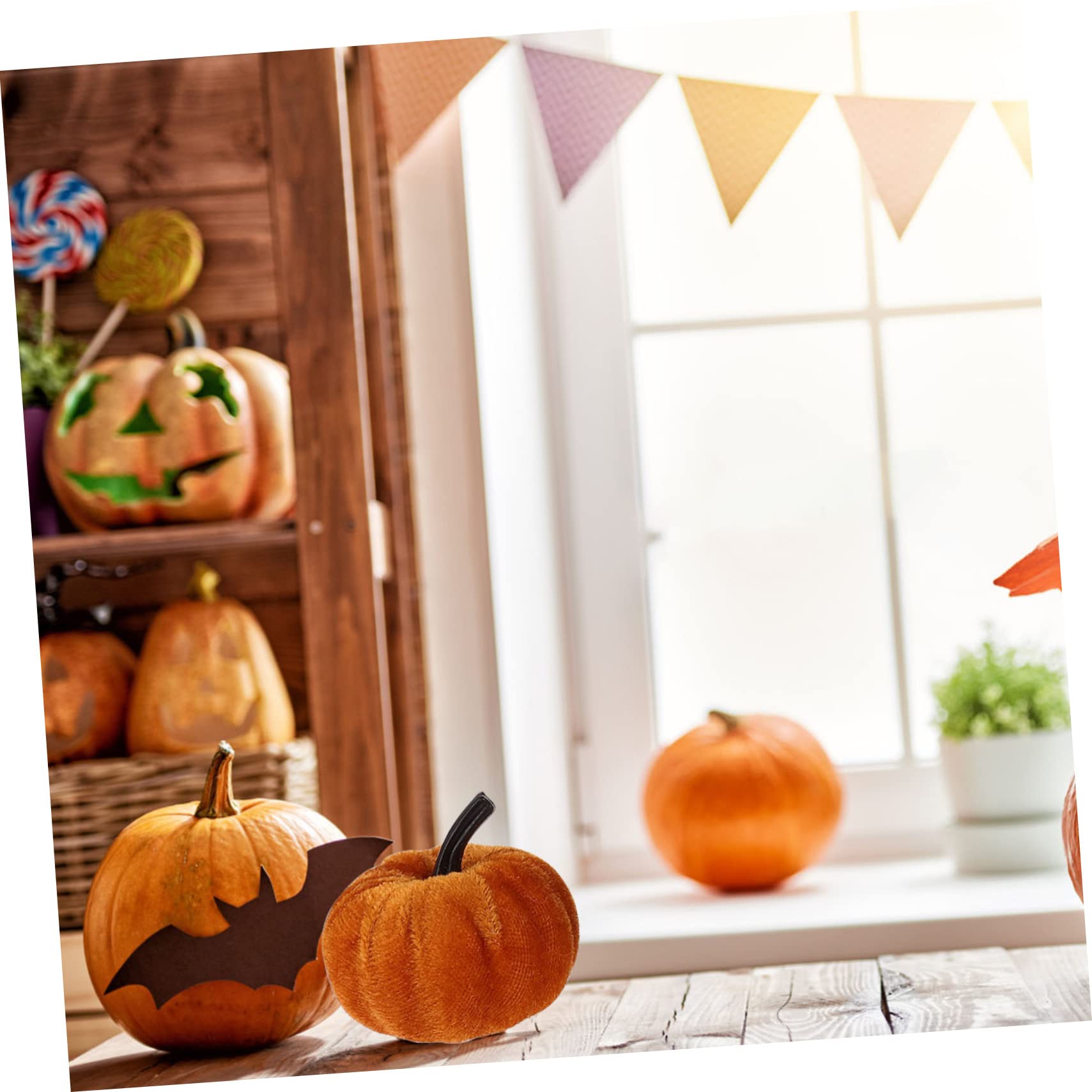 Cabilock 60 STK künstlicher Kürbis Simulationskürbis gefälschter Künstliche se Pumpkin Decoration hochzeitsdeko gefälschte dekorative se Festival- Flanell