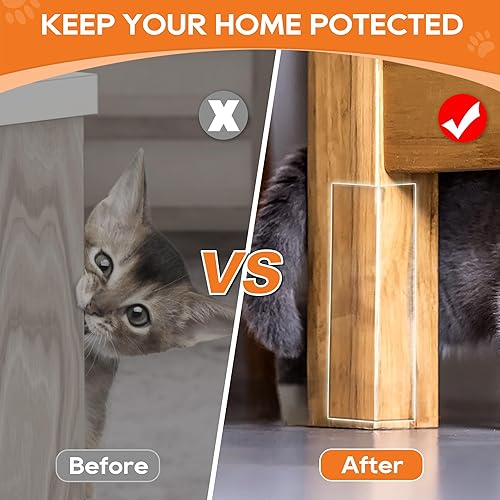 Miniatura 10 de Protector de puerta contra arañazos de perro, protector de umbral de ventana, barrera de protección de lados transparentes anti gatos, arañazos de