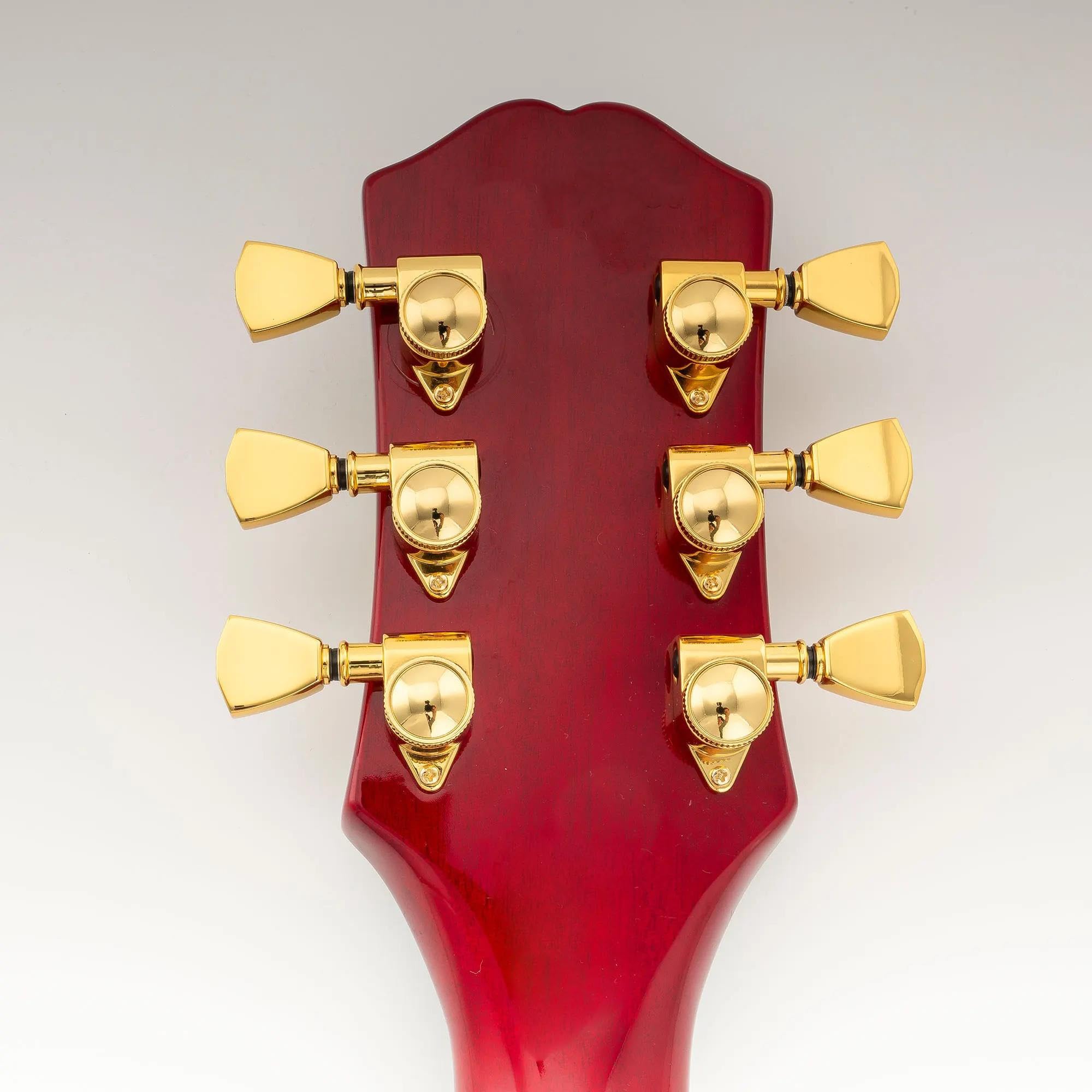 Miłośnicy muzyki Kołki Do Strojenia Gitary Miłośnicy Muzyki Gitara Elektryczna Przełożenie 18:1 W Pełni Uszczelniona Głowica Maszynowa Tuner Klucz Do Strojenia(3R3L Gold)