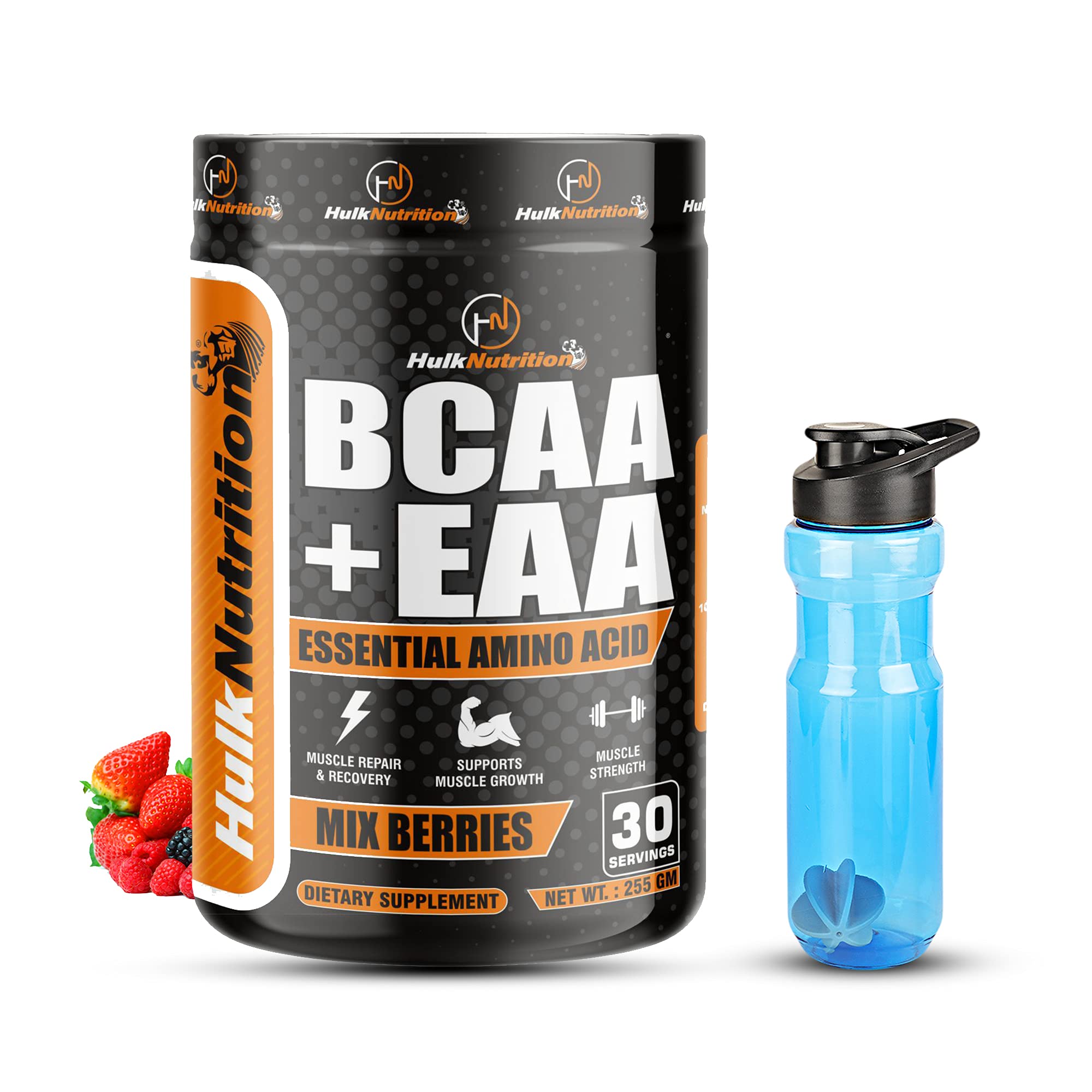 HulkNutrition EAAs-BCAA Energy Drink for Workout, Pre/Post Workout Supplement, Recovery, Performance, Muscle Protein Synthesis All 9 Essential Amino Acids [30, Mix Berries, 255g] Free Shaker Bottle (B09CGTT4QC) Amazon Price History, Amazon Price Tracker