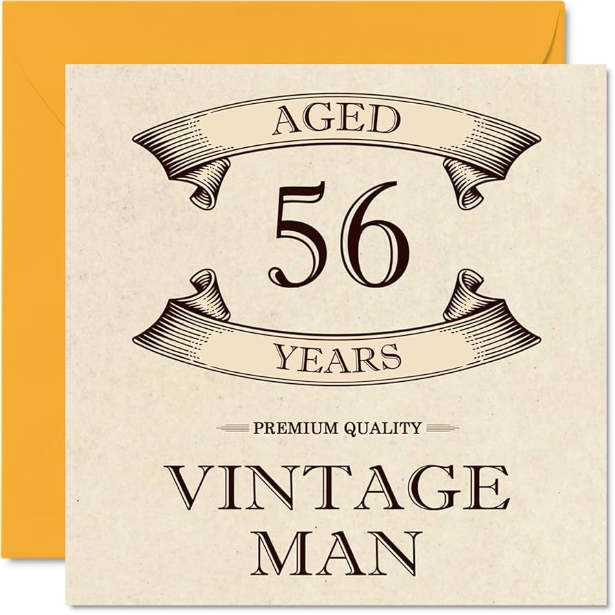 Amazon.com : Stuff4 Vintage 56th Birthday Cards for Men