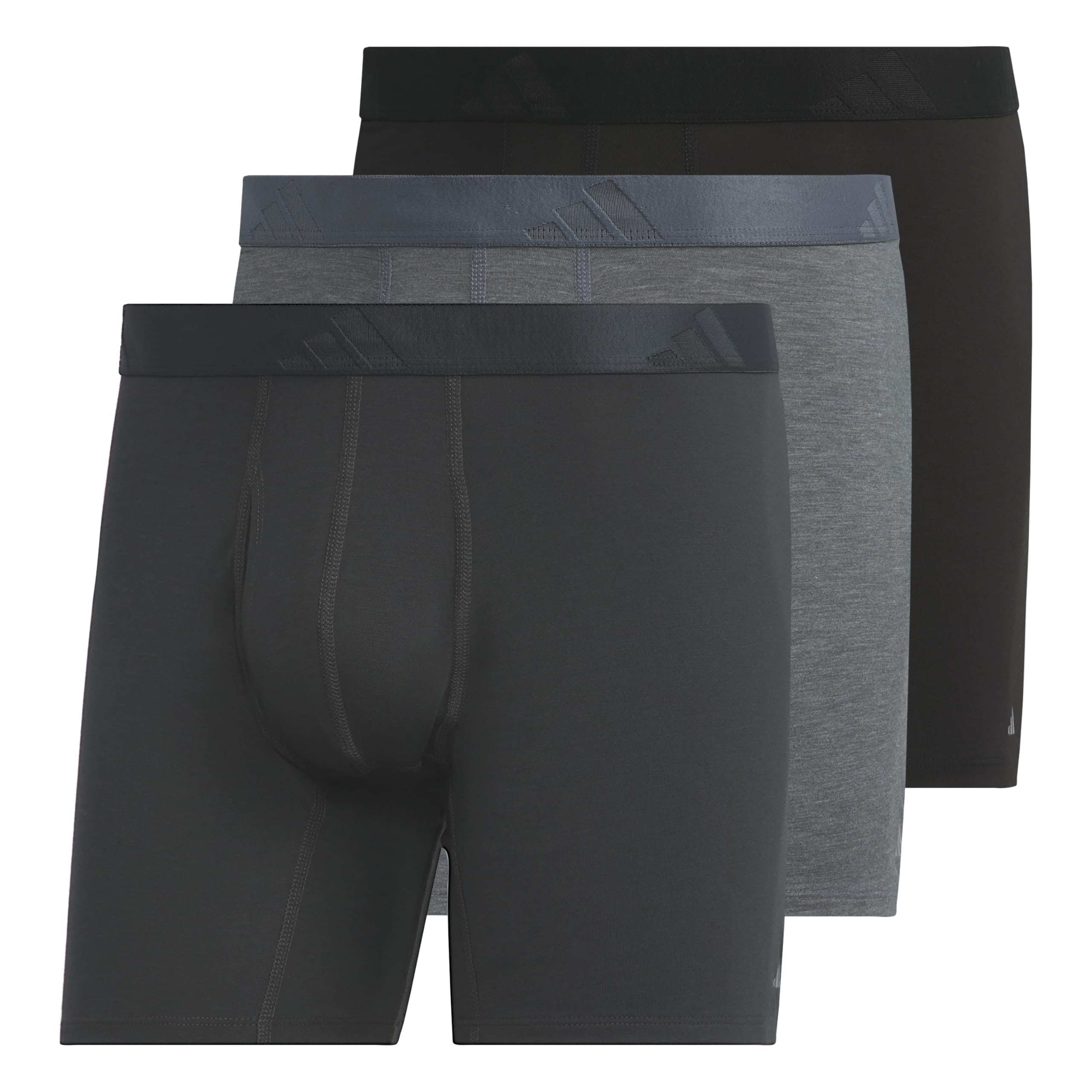 

                                                    adidas Mens Luxe Underwear (3-Pack) Boxer Briefs o