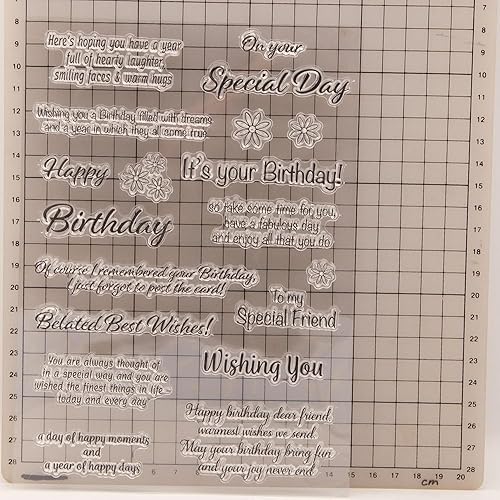 Miniatura 53 de MESYGK Small Blessings Words - Sello de silicona transparente transparente para álbum, tarjetas de goma para decoración de tarjetas y álbumes