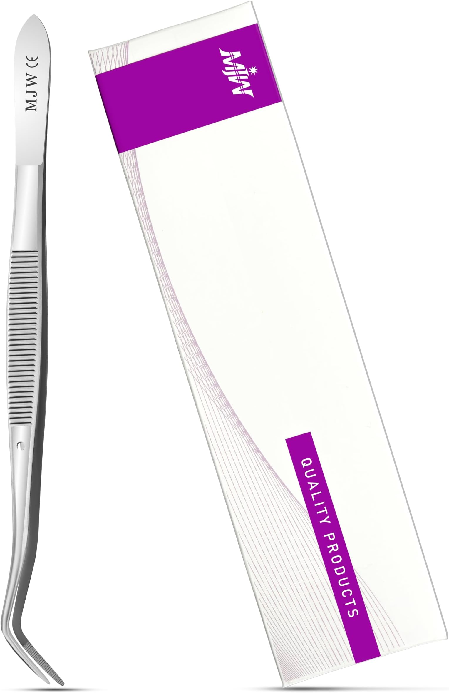 6.5" Curved Tip Stainless Steel Tweezers – Multipurpose Tool for Culinary, Craft, Sewing, and Grilling Use