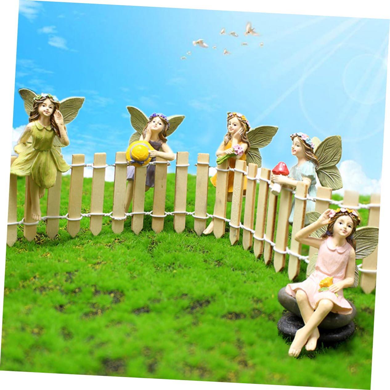 Amazon | FOMIYES 花の妖精ピクシー 5個 フライウィングミニチュア 花