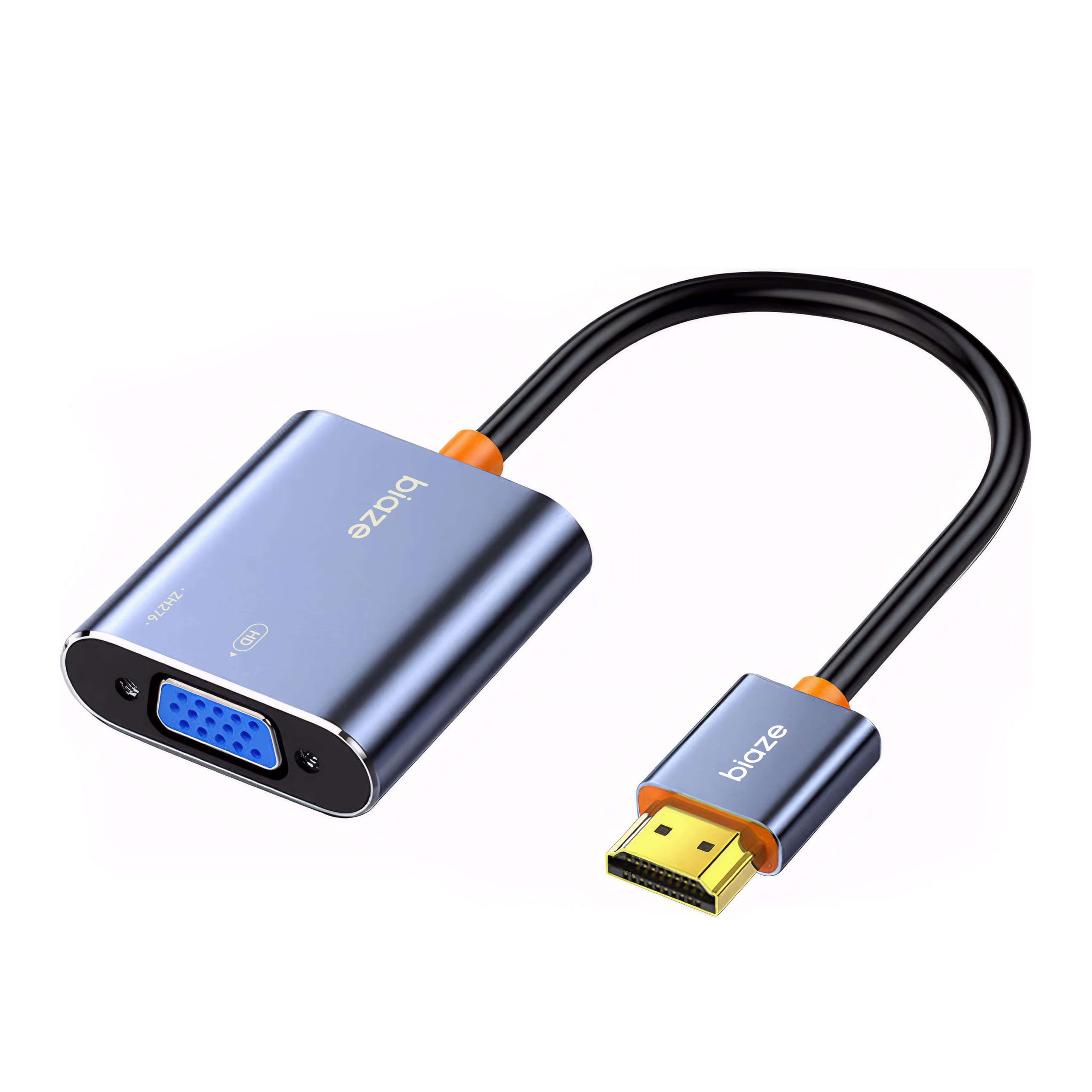 ZH276 adapter HDMI na VGA, 10 szt. 1080p 60 Hz, adapter (wtyczka na gniazdo) do laptopa, komputera, monitora TV, projektora, pozłacanego kabla przyłączeniowego