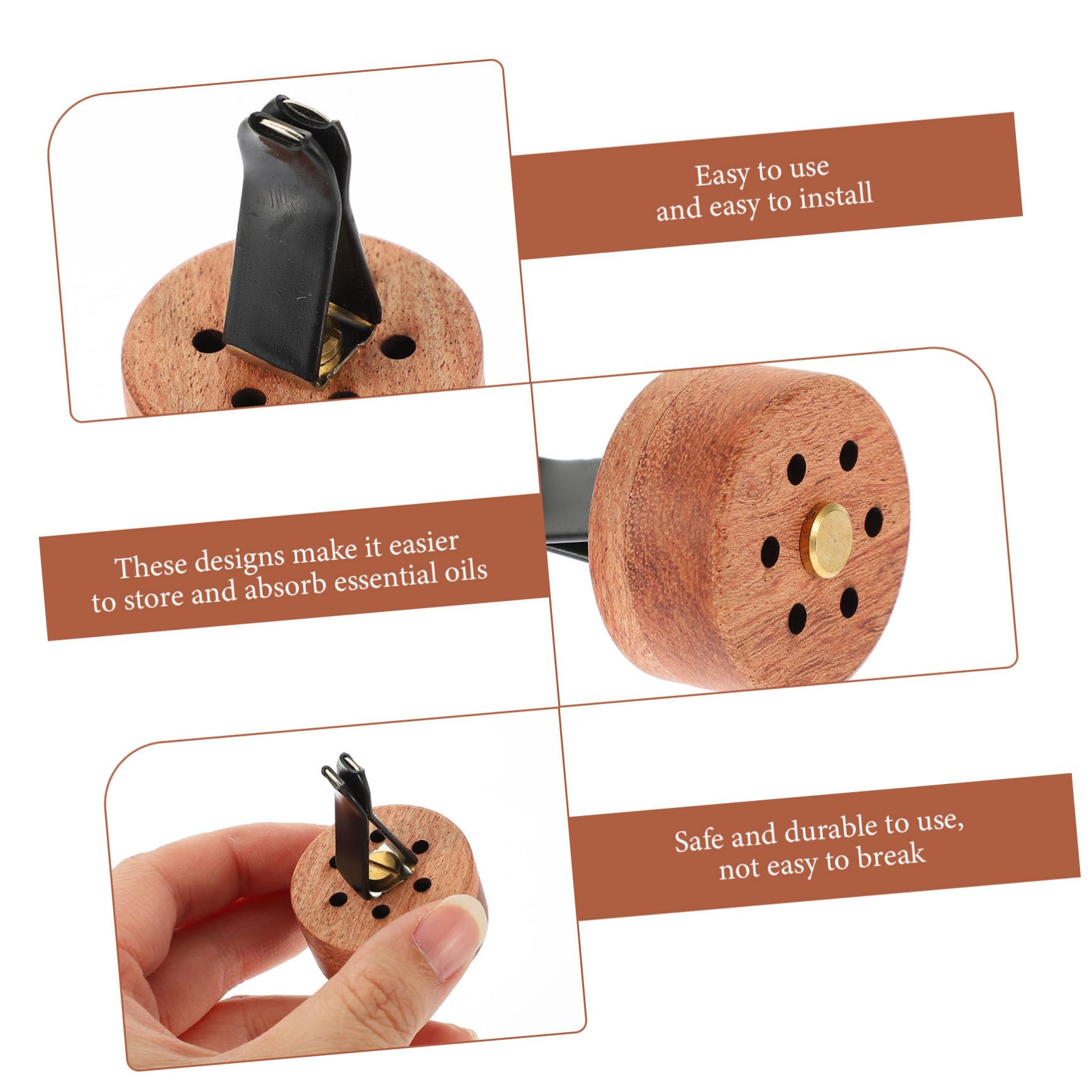 Beaupretty 6piezas Difusor De Esencias para Coche Decoración Aromática para Dormitorio y Portátil y Elegante