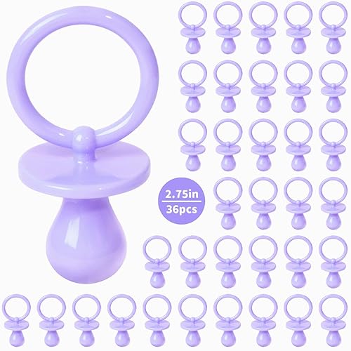 Miniatura 7 de Chupetes para baby shower, 150 mini chupetes para baby shower, lindos chupetes de plástico para juego de baby shower, decoración DIY, revelación de