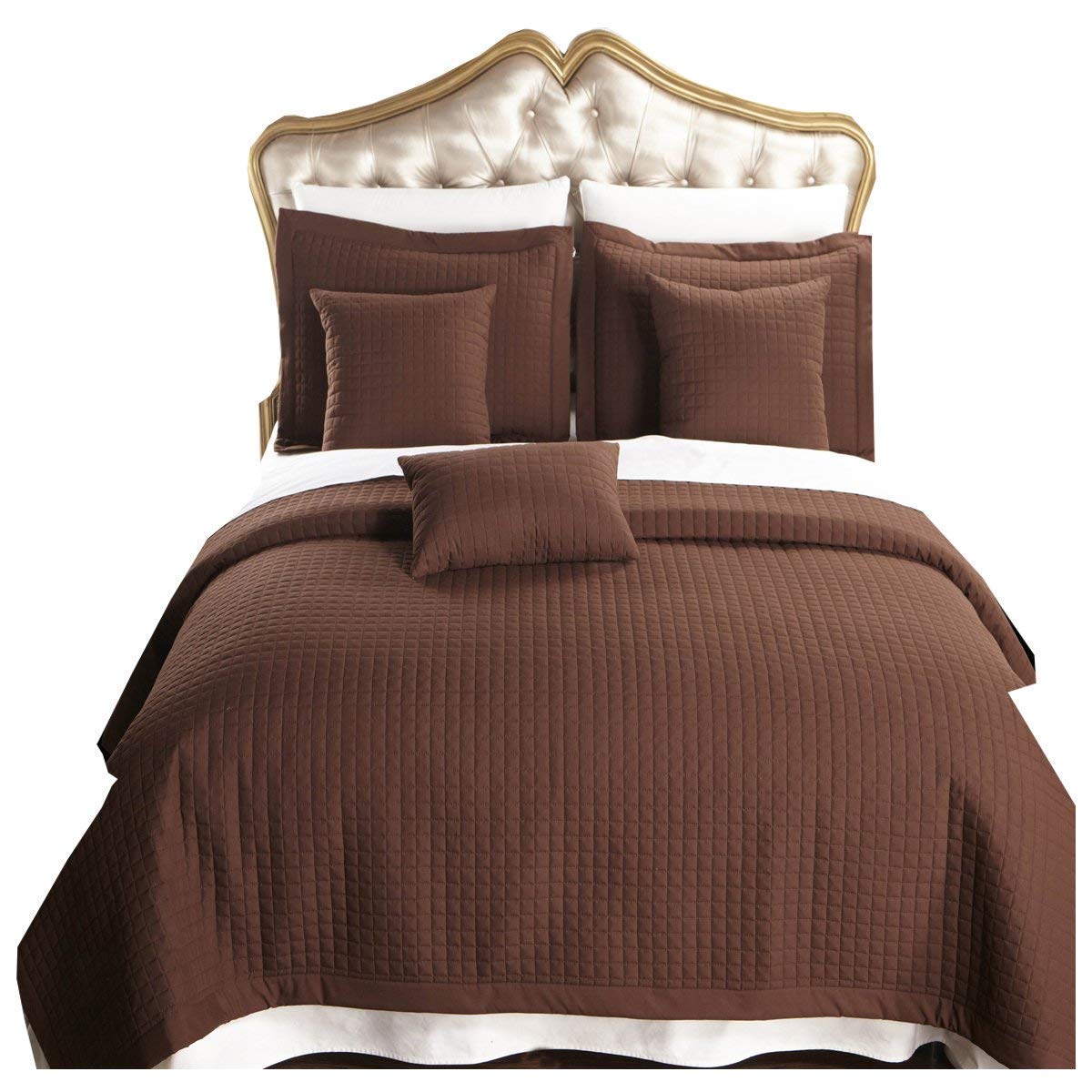 Checkered Plush Coverlet Bedspread Set - Super Soft, 2-3PC, Cooling Microfiber, All-Season Bed Cover 9 thumbnail image