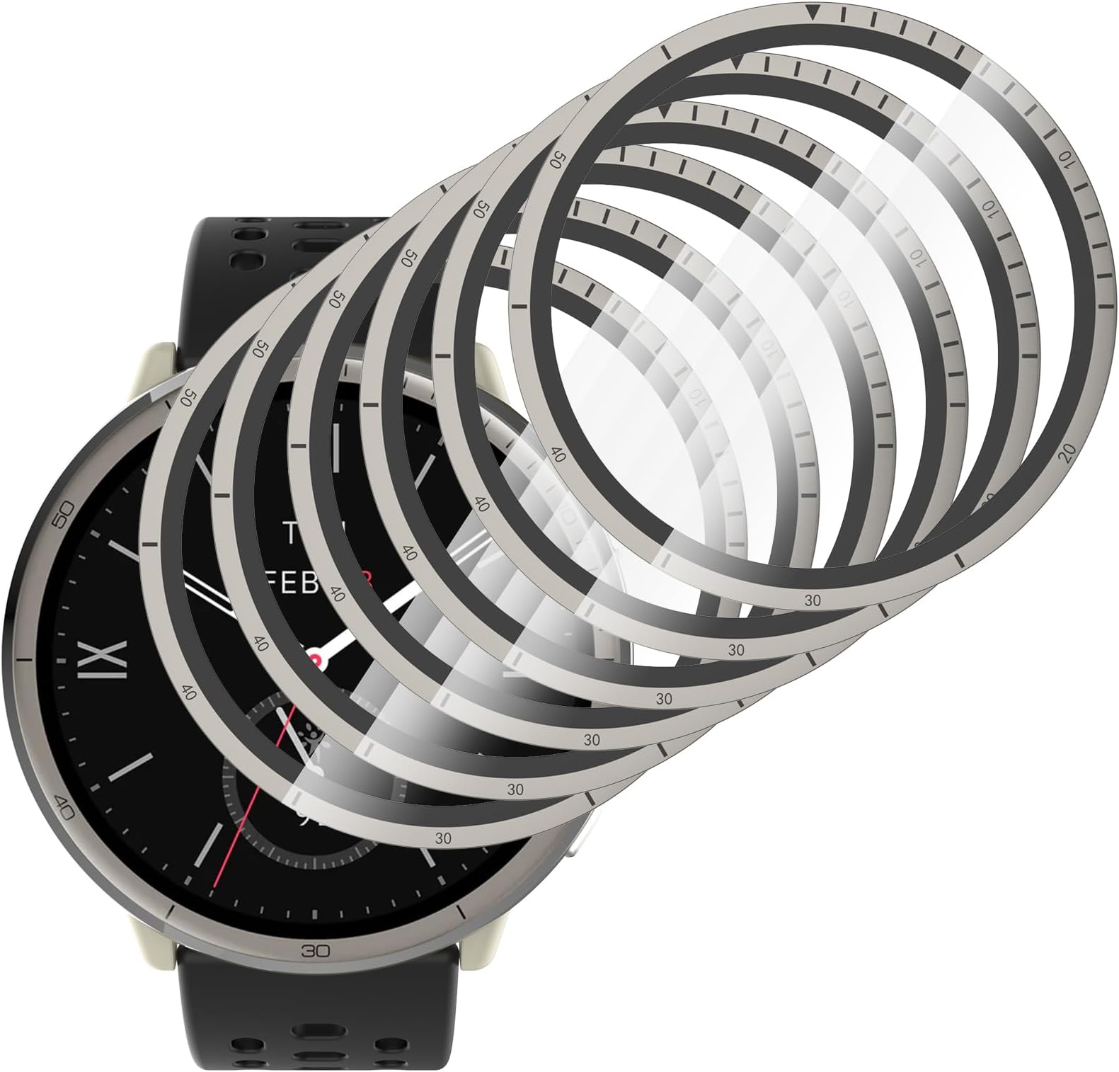 6 Pack Screen Protectors Compatible with Amazfit Active 2, Soft Flexible PET Film Screen Proetctors 【Anti-Scratch】【Anti-Fingerprint】