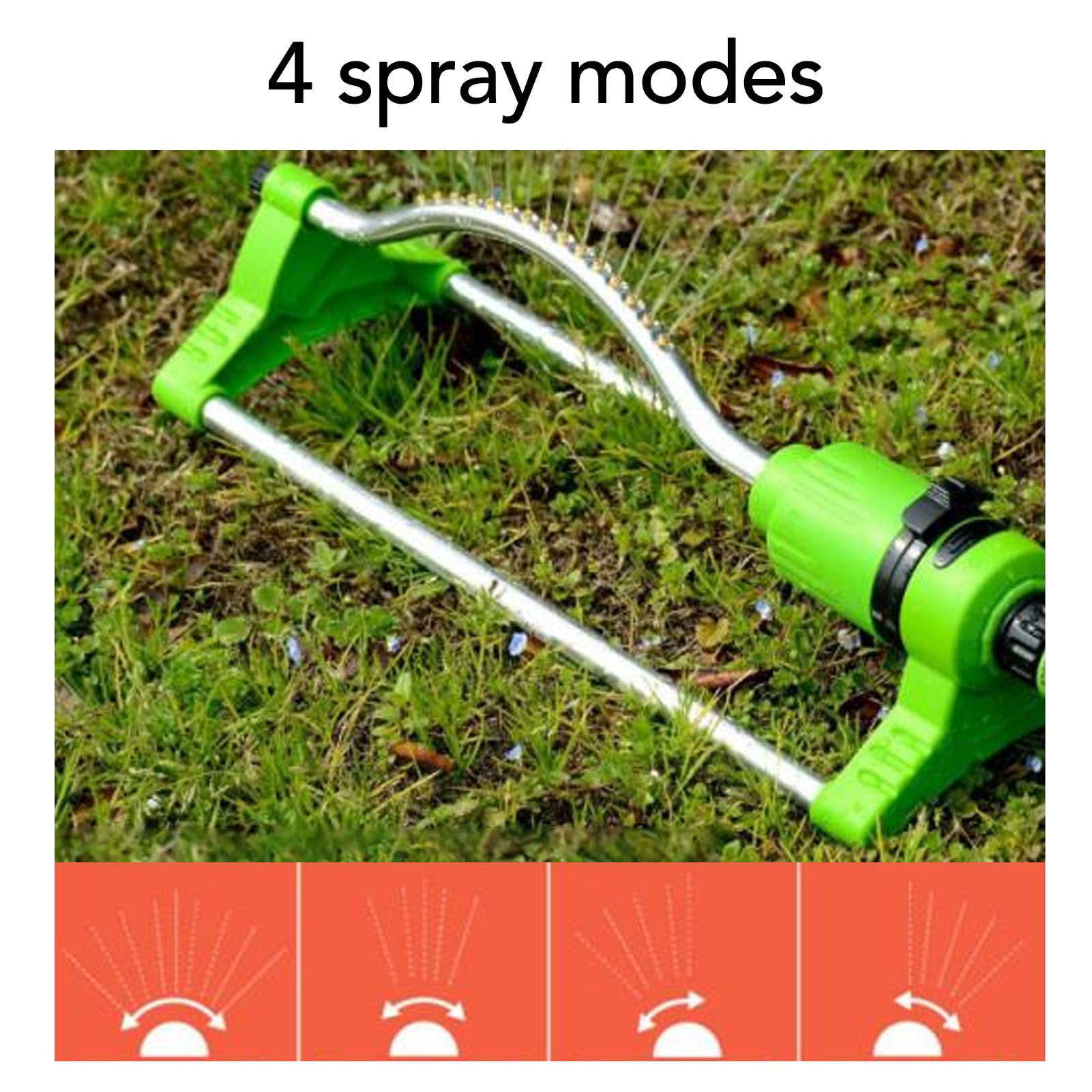 Irrigatore oscillante per prato 17 fori Irrigatore oscillante automatico regolabile per irrigazione Strumento di irrigazione per giardino ABS Lega di alluminio Rame 46x15x1