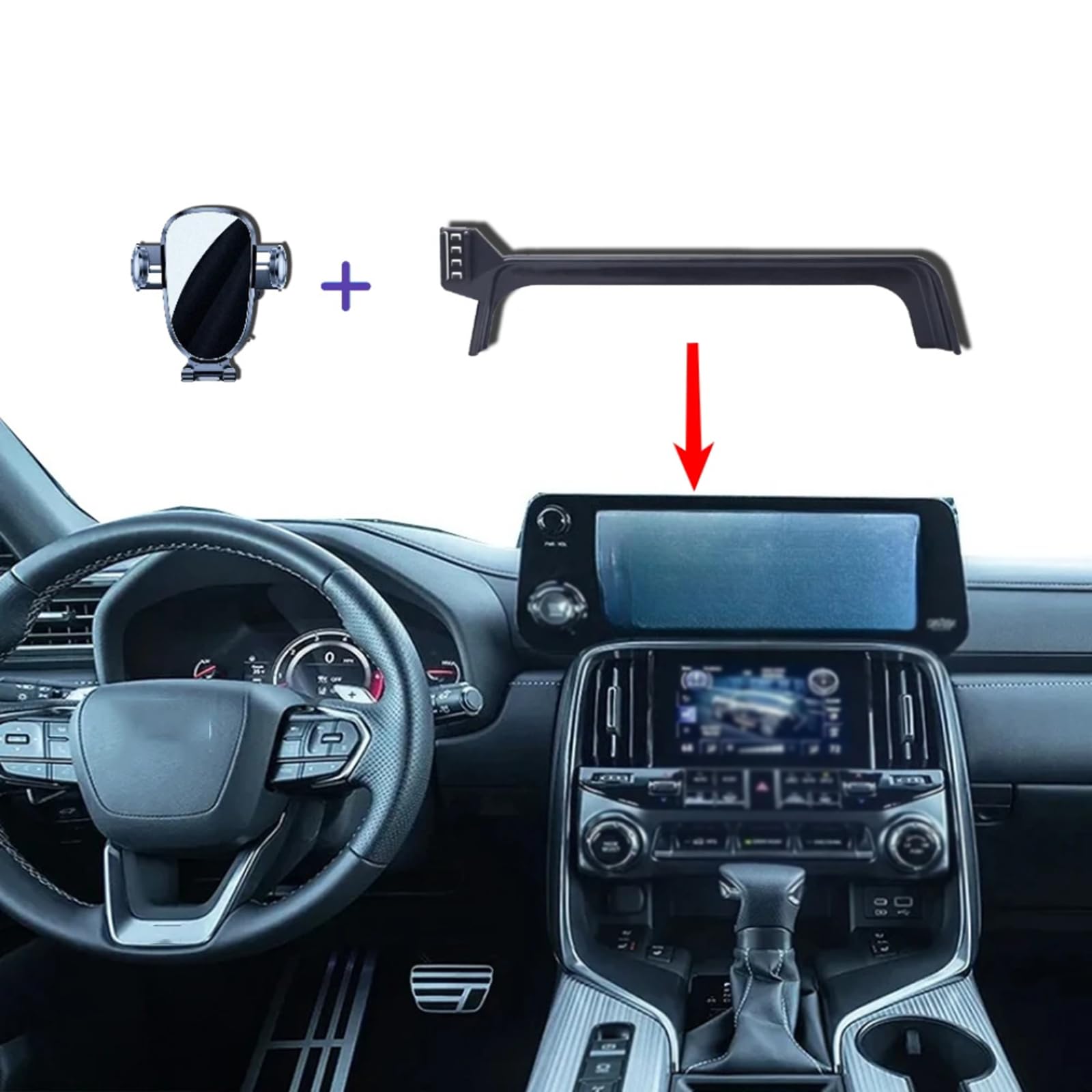 Uchwyt samochodowy dla Lexus Lx600 J300 2022-2024, Uchwyt na telefon samochodowy