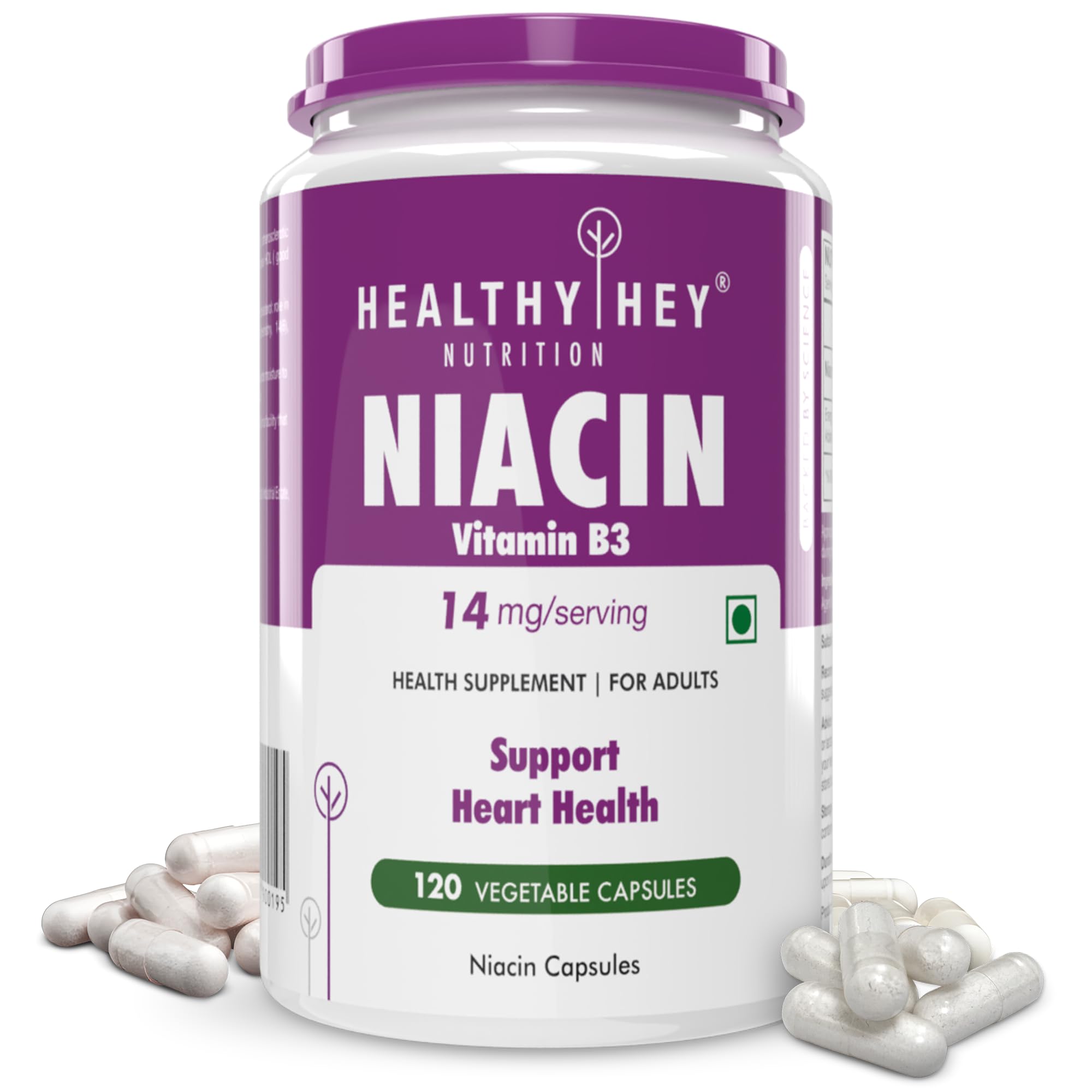 Niacin Vitamin B3 120 Veg. Capsules