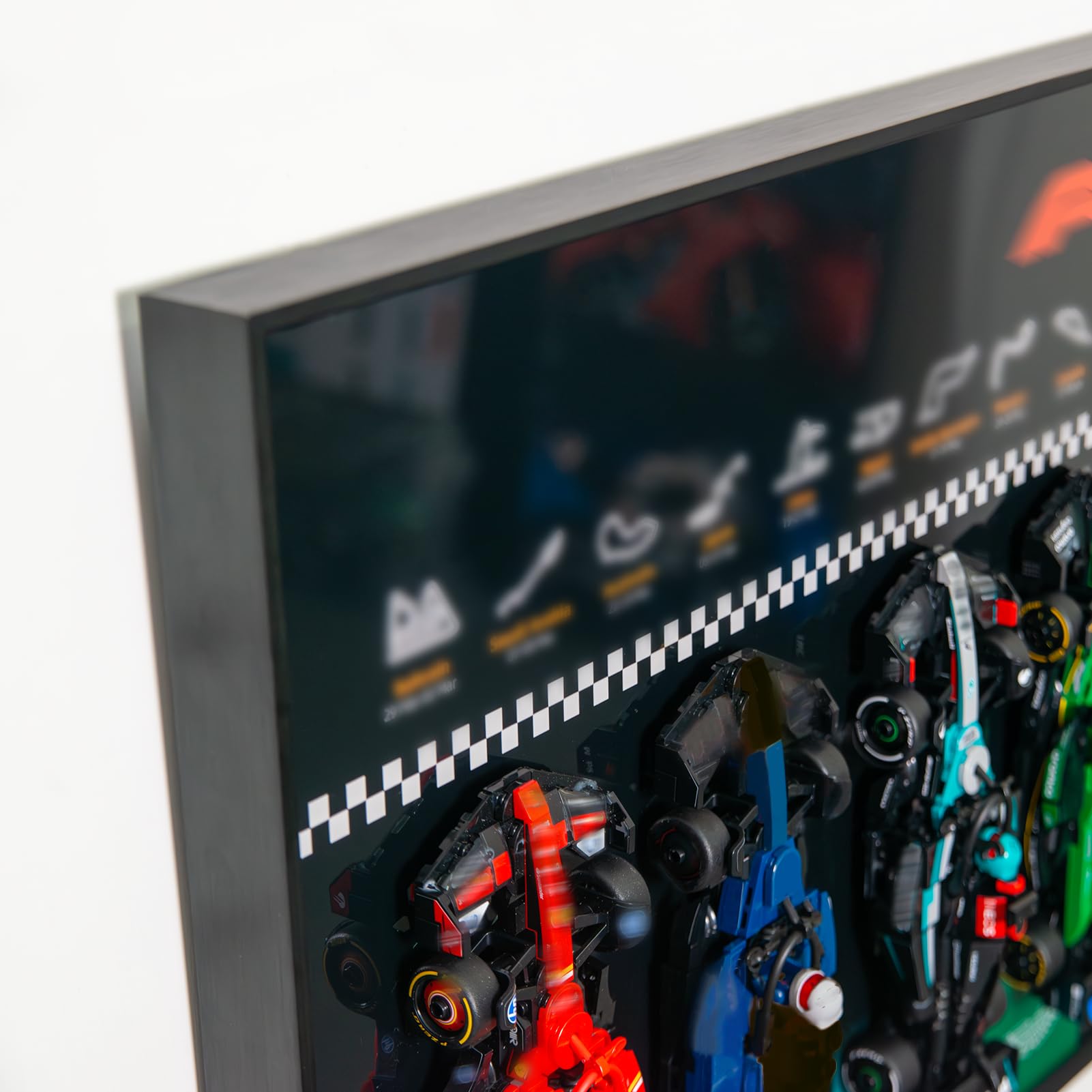 WETCEAOM Cadre pour Speed Champions F1, 10in1 77242–77251 Wall Display, Wall Frame pour 66802 F1 Adult Collectibles - Idéal pour Une décoration sur Le thème de la F-1 (Noir)