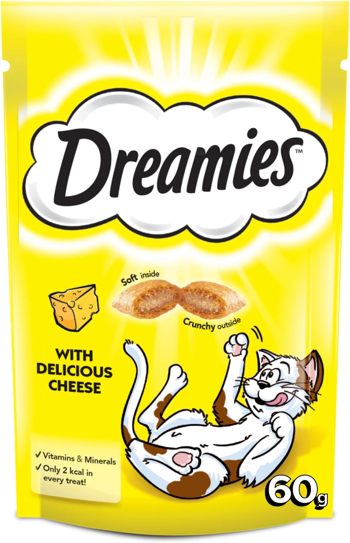 Cat Treats with Delicious Cheese, 60g Cat Treats, Crunchy on the Outside, Soft on the Inside Cheese Cat Treat