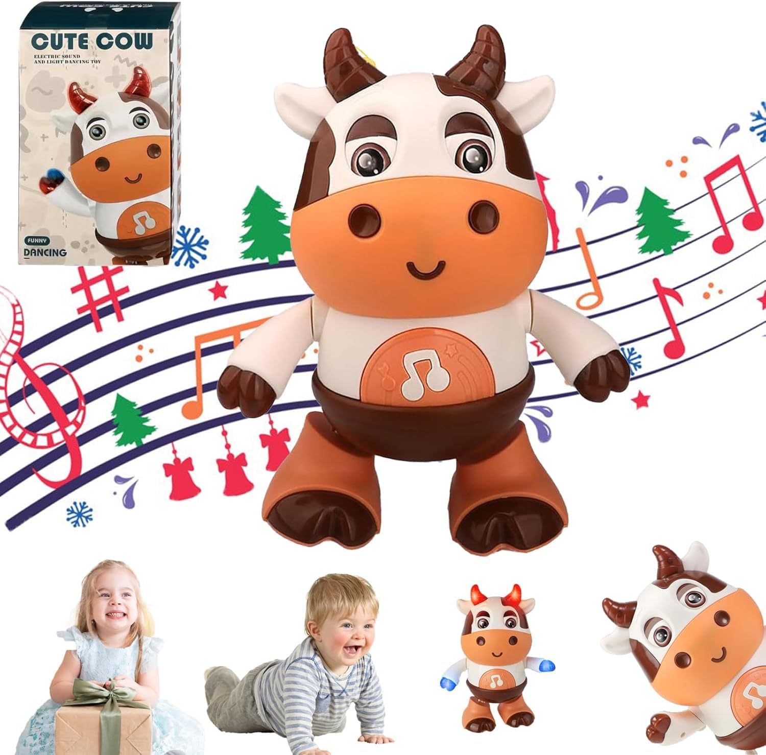 Amazon.com: JHOS Boogie Cow Toy - Boogie Cow Light up Dancing Cow