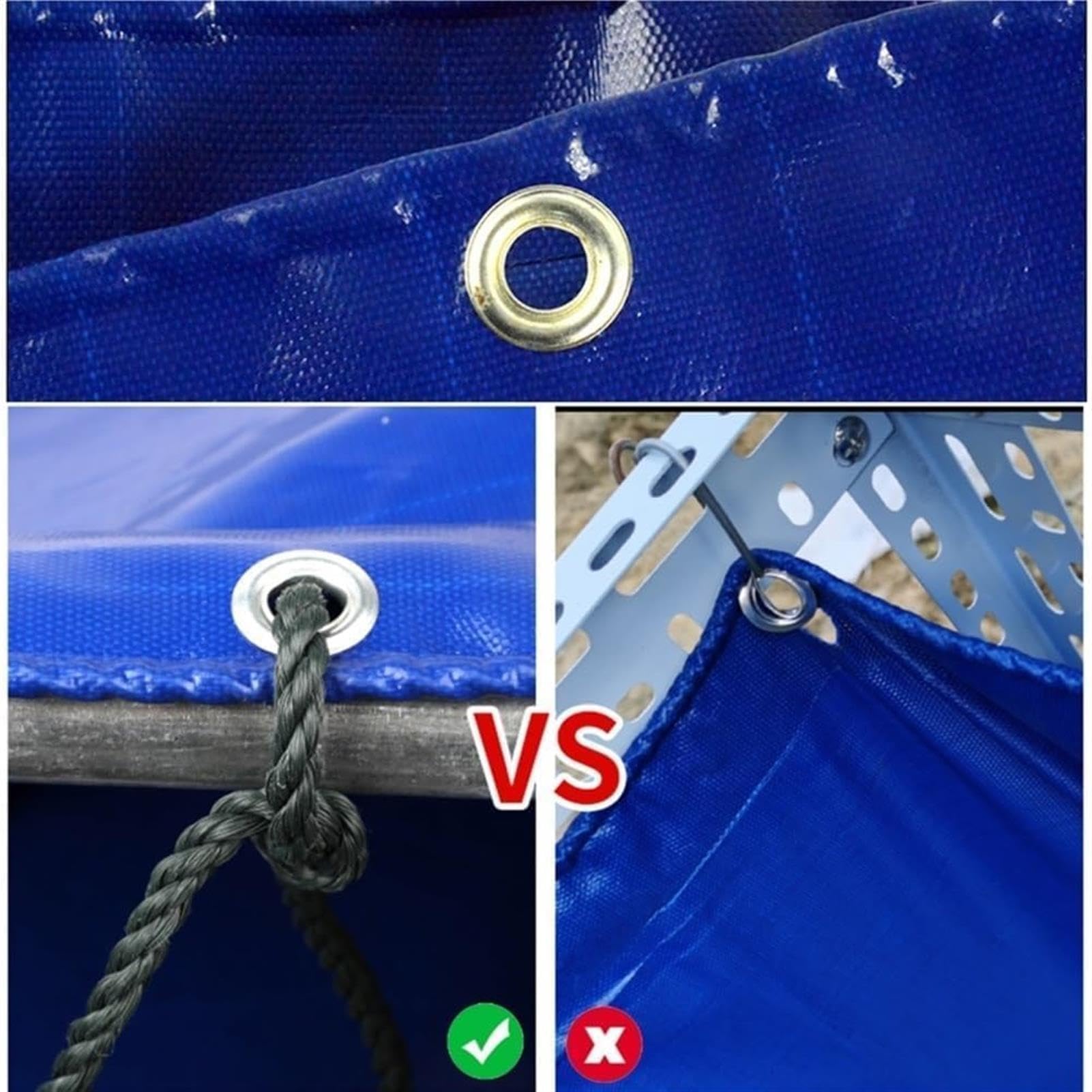 Genérico Estanque Temporal de Lona para Peces con válvula de Drenaje - Tanque de Almacenamiento de Lona de 2x1x0,5 m para Peces de Agua Salada, Ideal para riego agrícola y Ganadero - Estructura no in